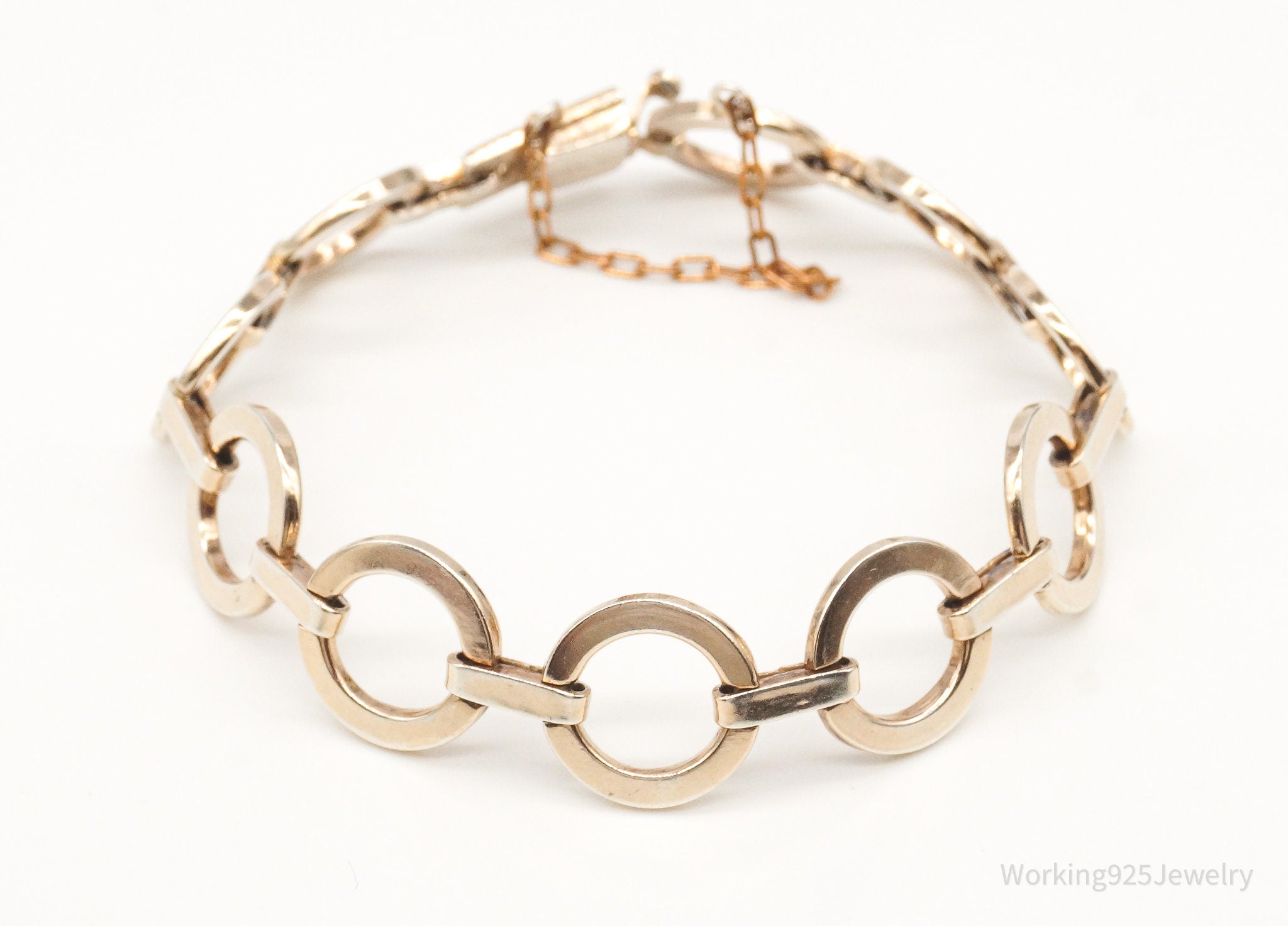 Vintage Rose Gold Vermeil Sterling Silver Bracelet