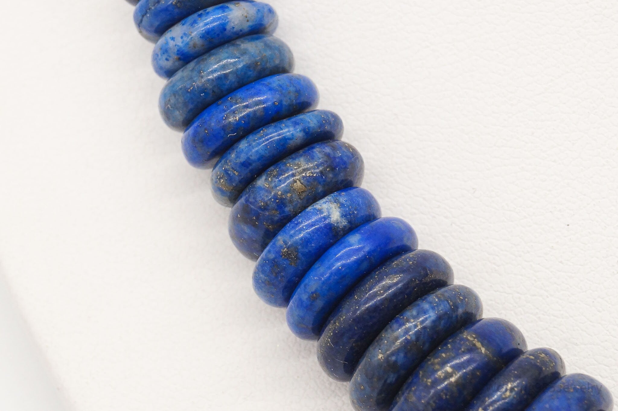 Vintage Southwestern Lapis Lazuli Bead Sterling Silver Necklace