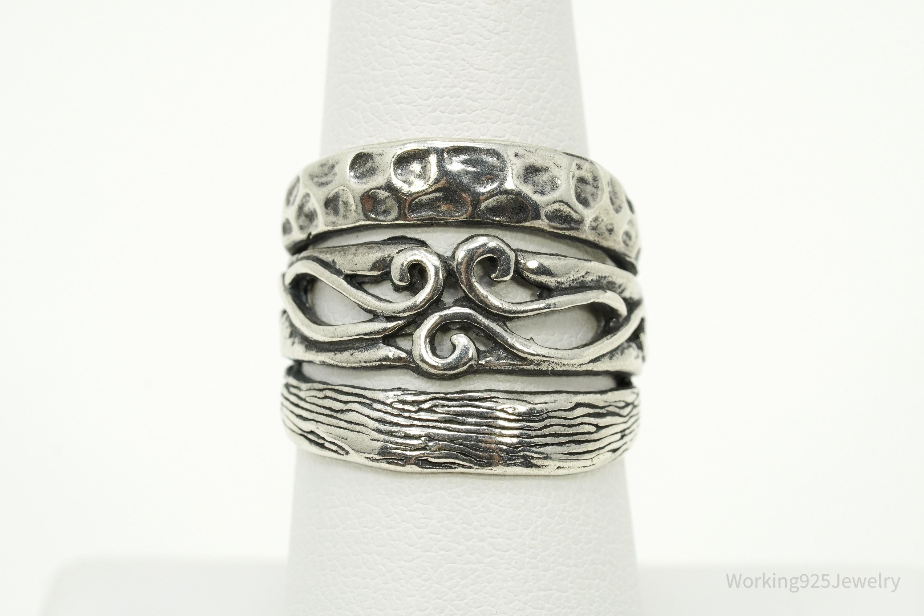 Vintage Shablool Didae Israel Sterling Silver Ring - Size 7.25