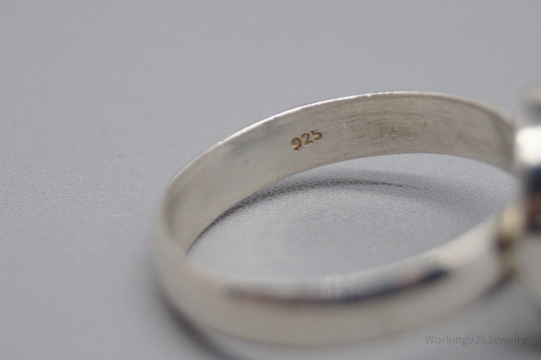 Vintage White Pearl Sterling Silver Ring - Size 10