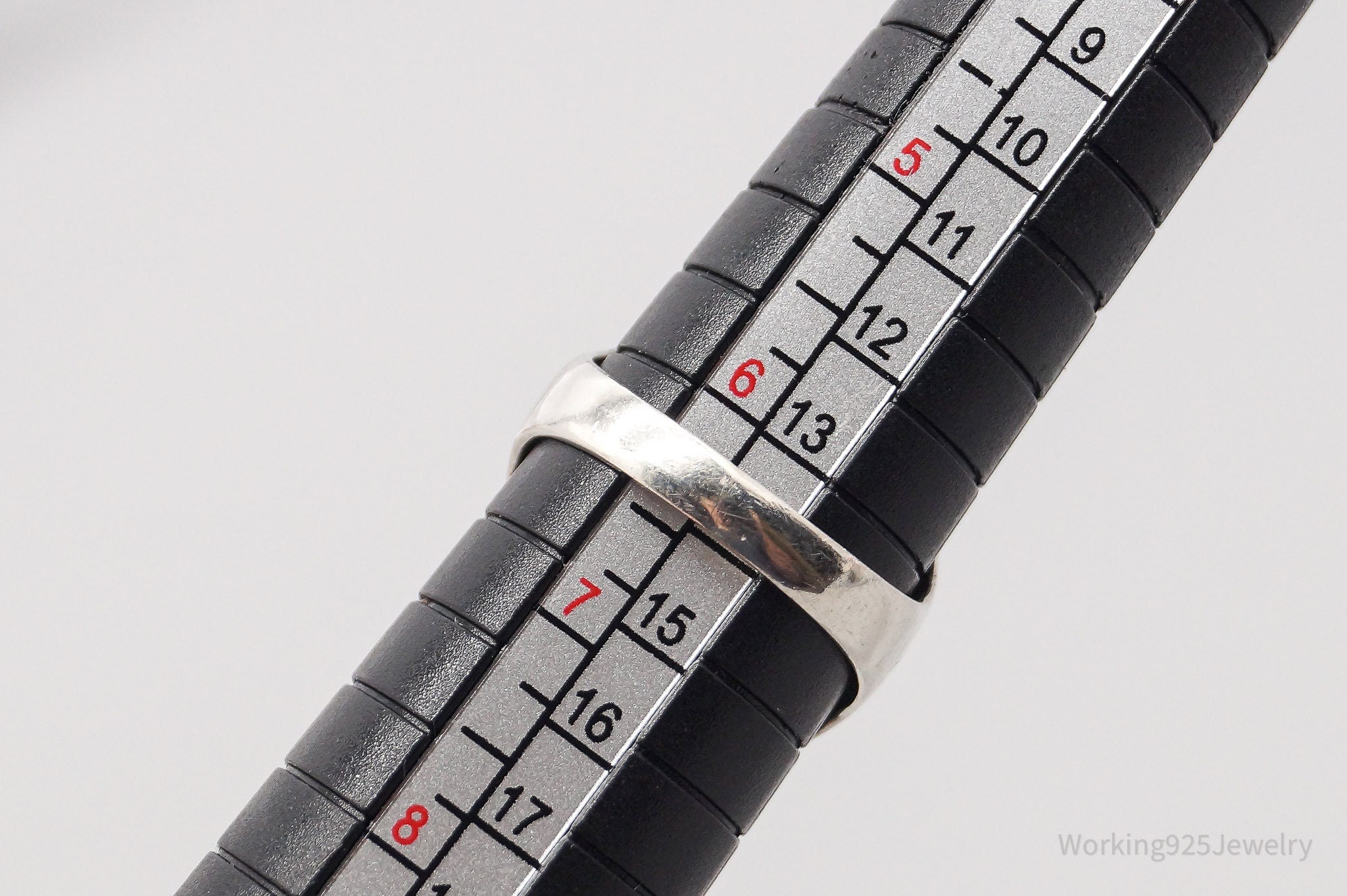 Vintage Malachite Sterling Silver Ring - Size 6.25