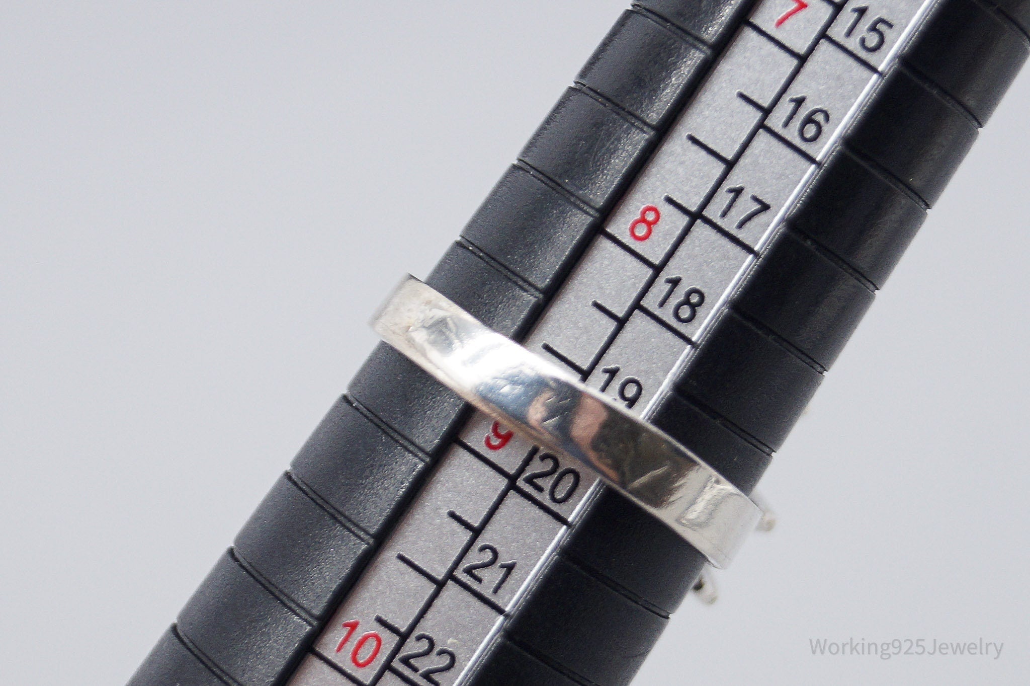 Antique Vintage Modernist Style Silver Ring - Size 8.75 Adjustable