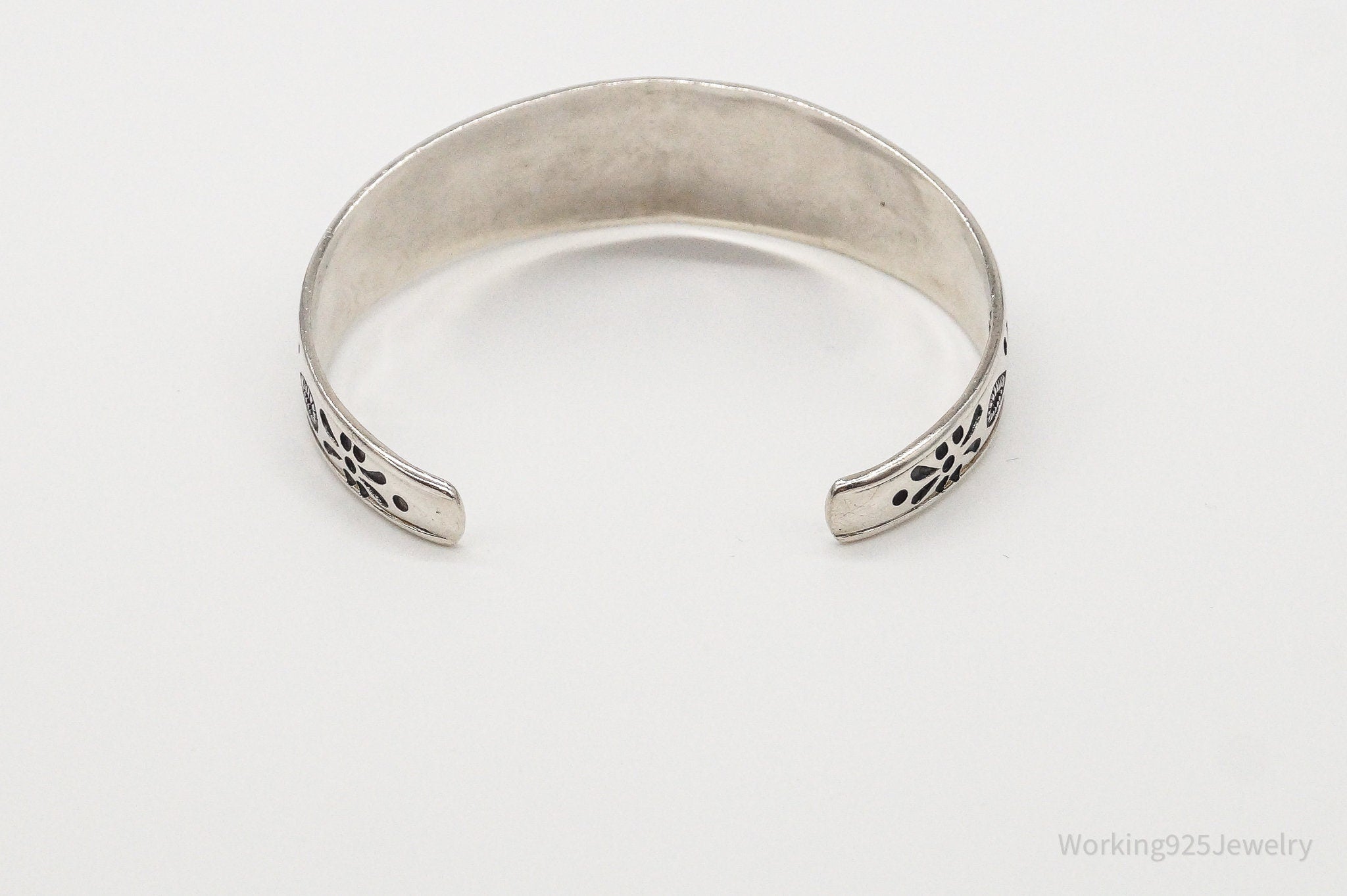 Vintage Thailand Sterling Silver Cuff Bracelet