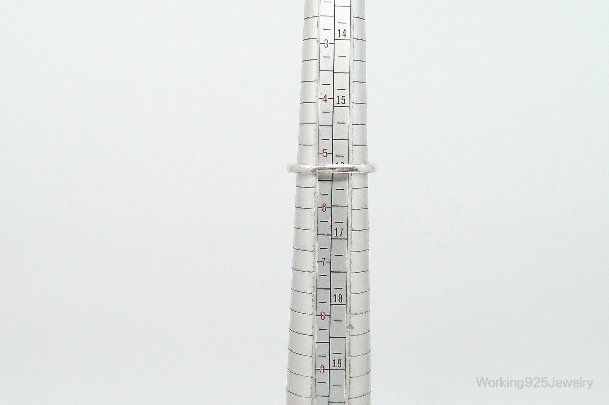 Vintage Blue Topaz Cubic Zirconia Sterling Silver Ring - Size 5.25