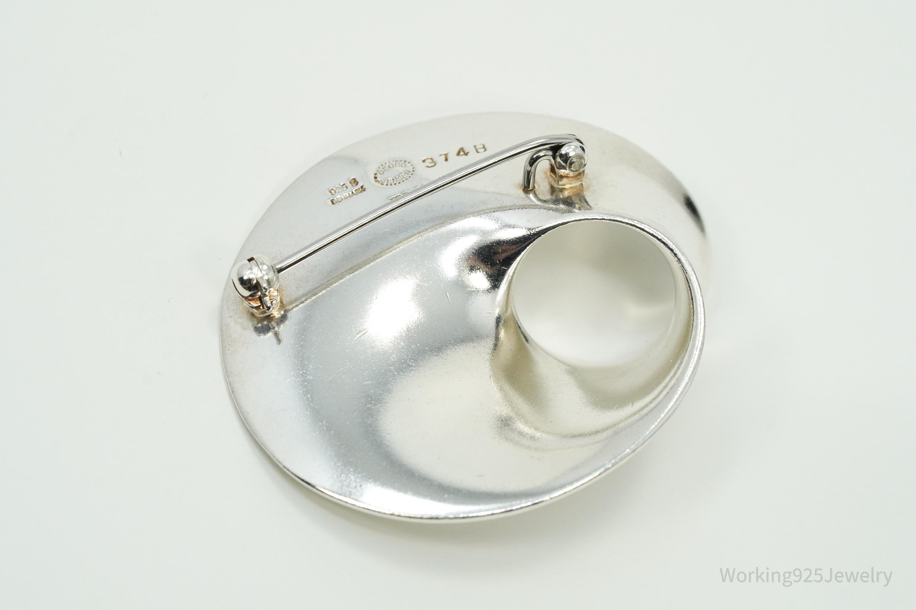 RARE Vintage Georg Jensen Vivianna Torun MOBIUS Sterling Silver Brooch Pin