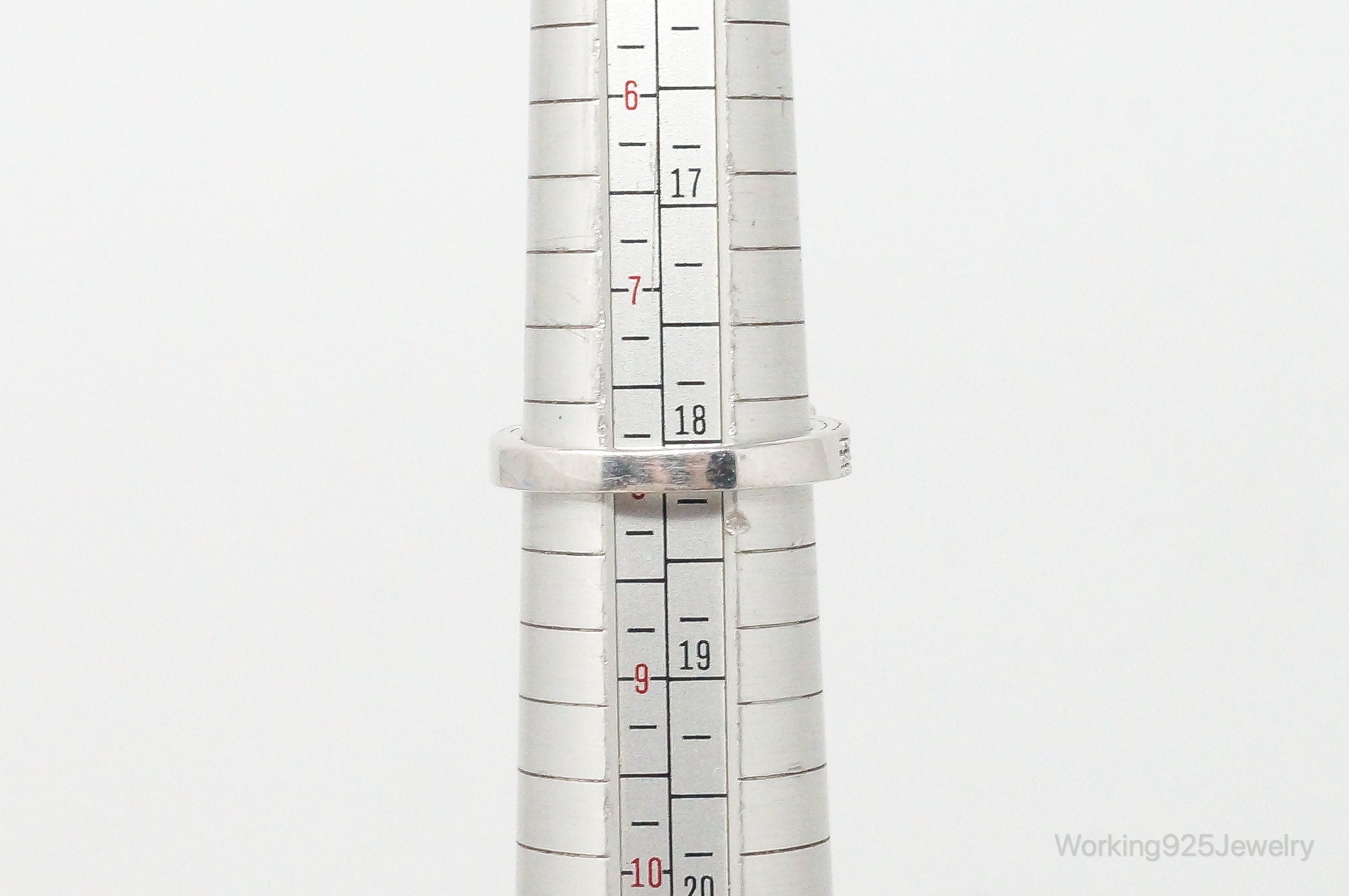 Vintage Cubic Zirconia Sterling Silver Ring - Size 8