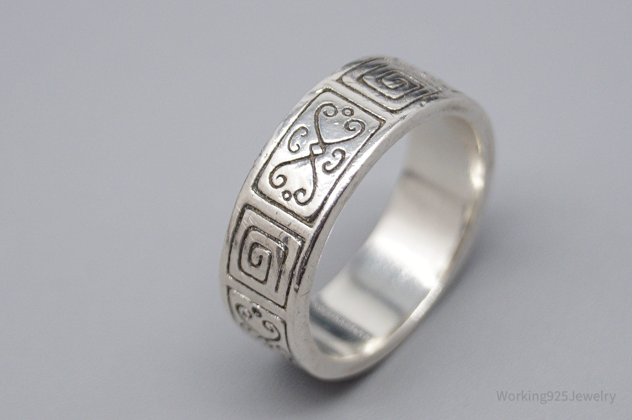 Vintage Designer Brighton Scrolls Sterling Silver Ring - Size 9