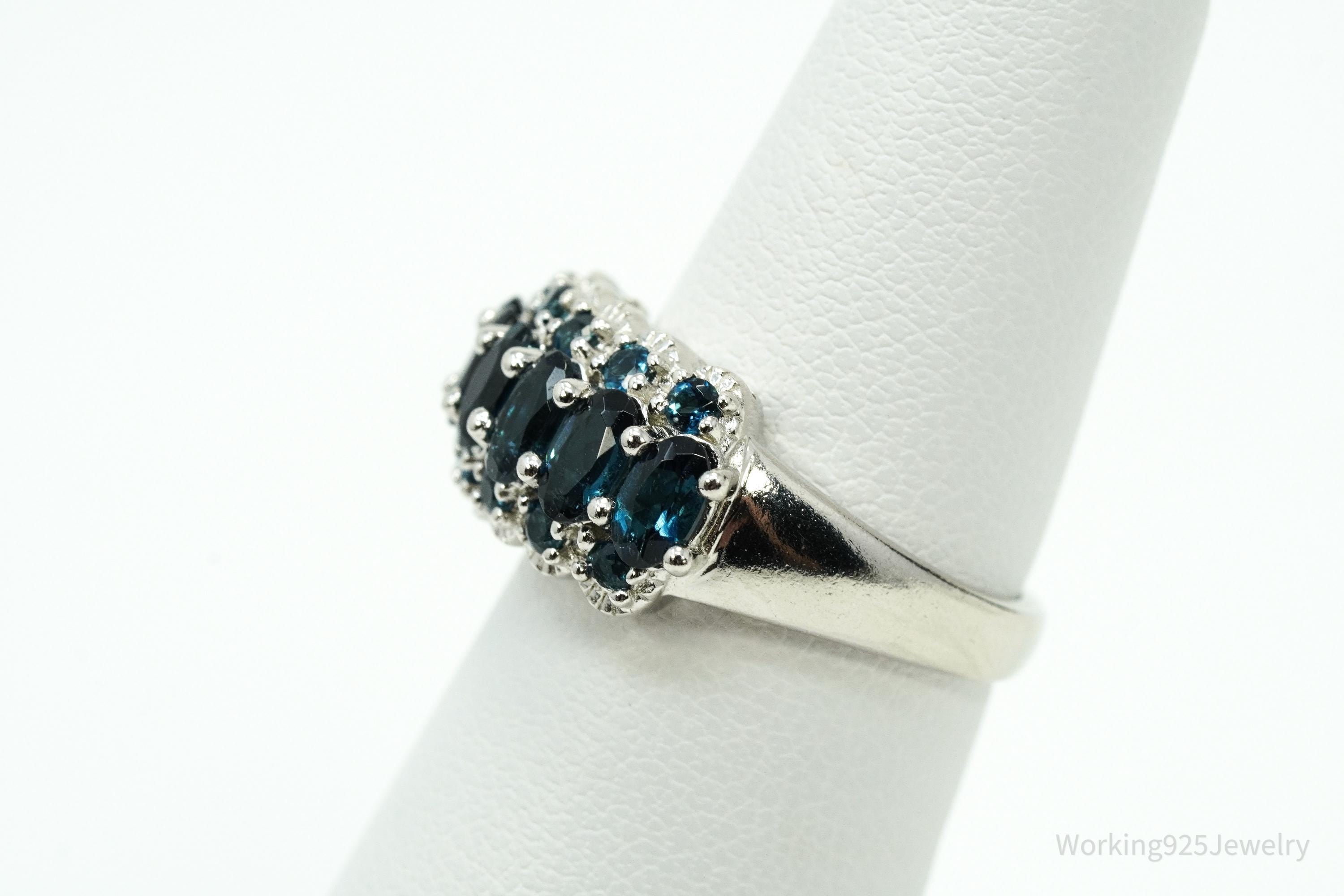 Vintage London Blue Topaz Sterling Silver Ring - Size 5.25