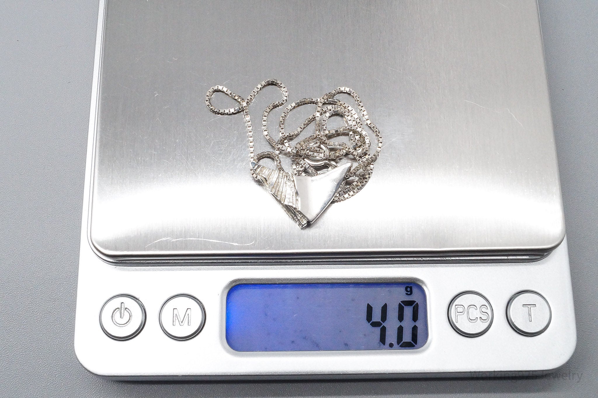 RARE Vintage Norwegian Modernist Ole Aas Sterling Silver Chain Necklace 18"