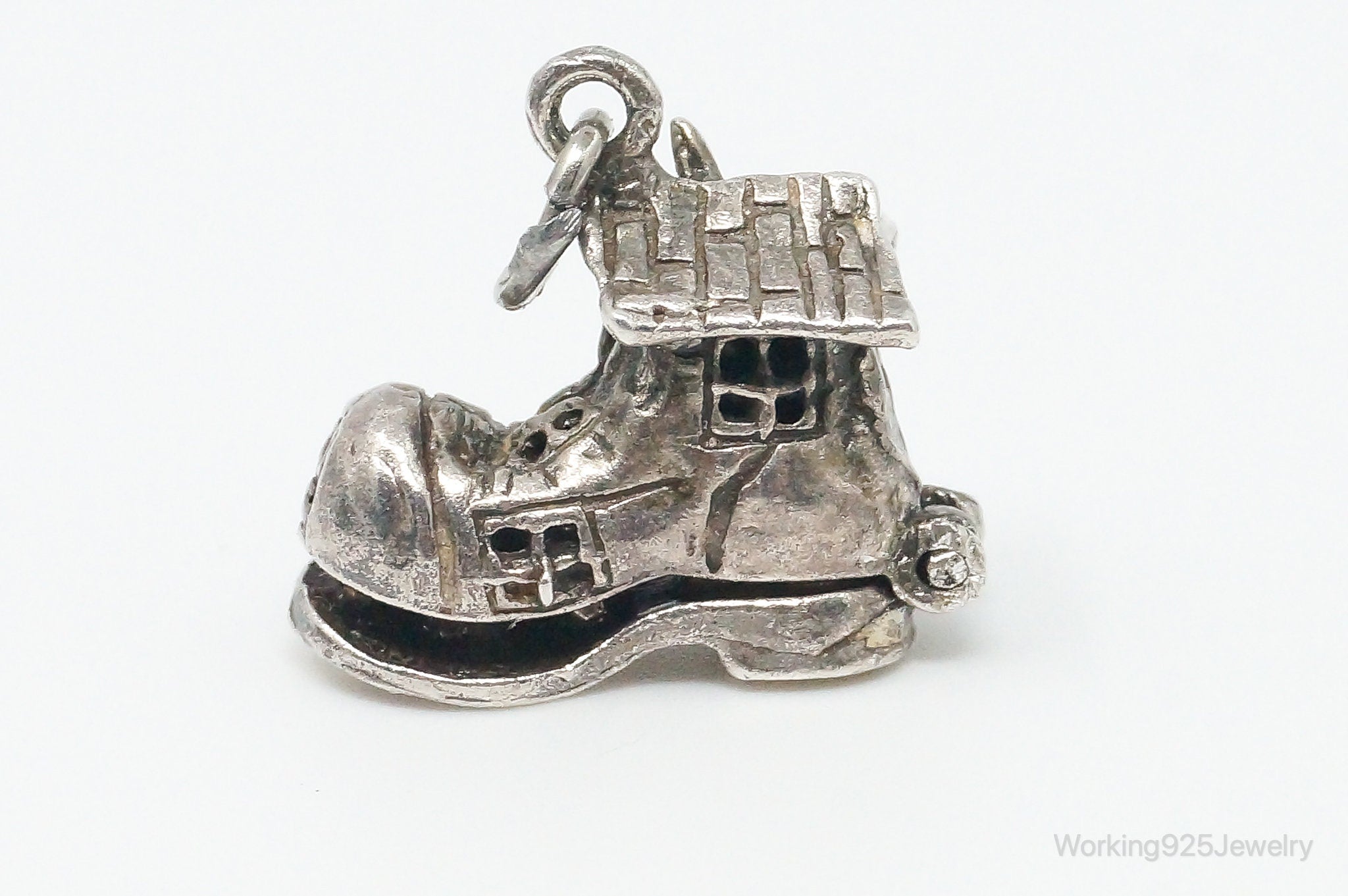 Vintage Old Lady in the Shoe Sterling Silver Charm