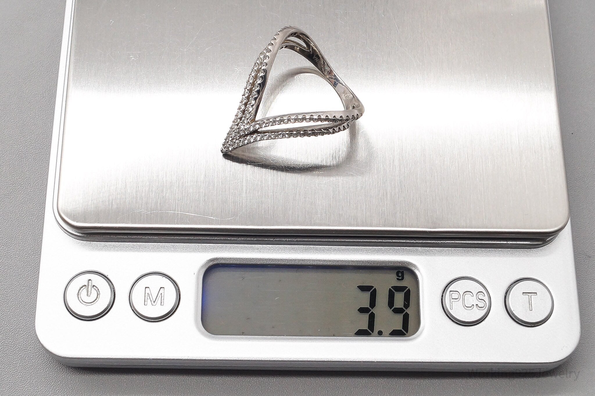 Vintage ATI Cubic Zirconia Sterling Silver Ring - Size 8.5