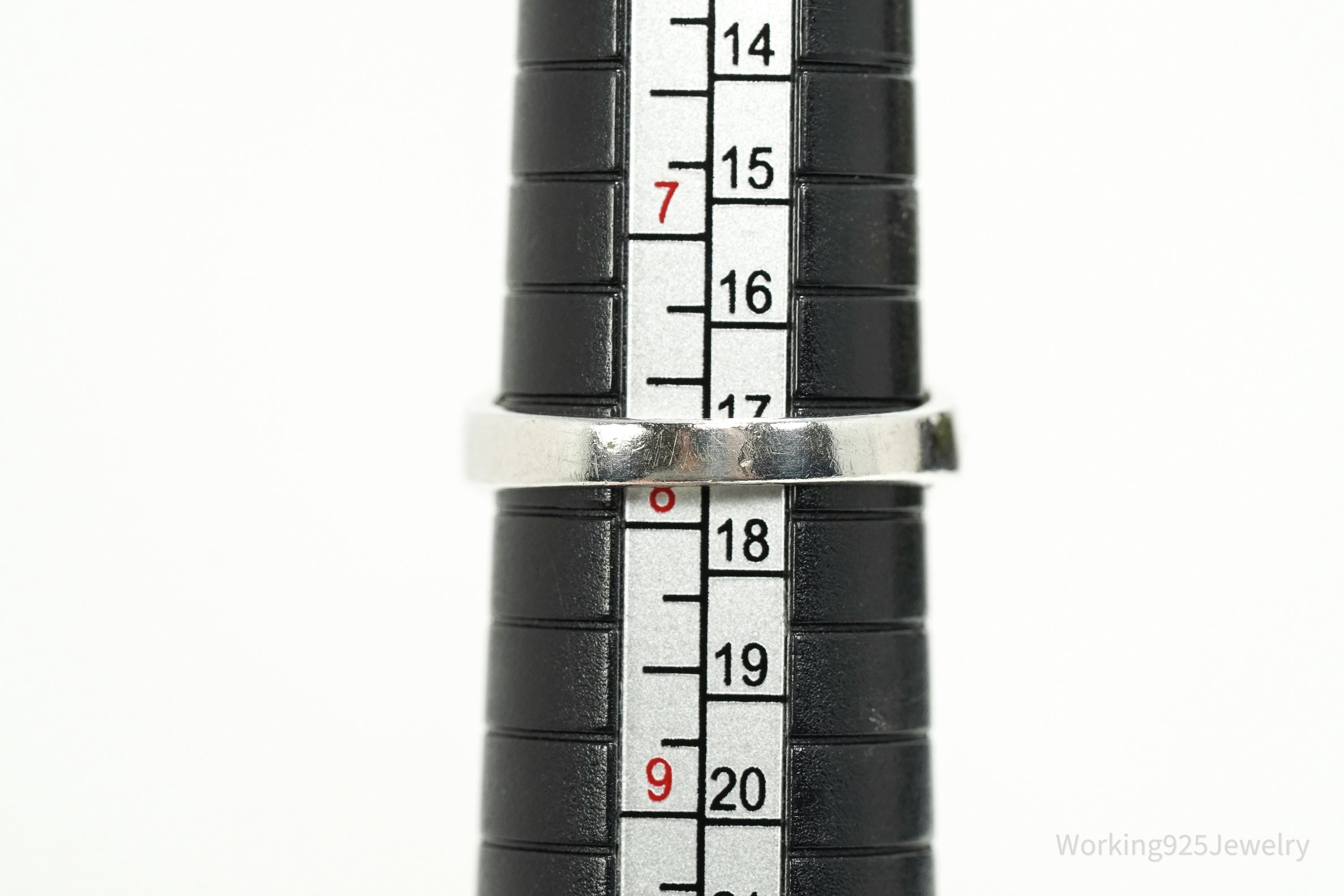 Vintage Cubic Zirconia Sterling Silver Ring - Size 7.75