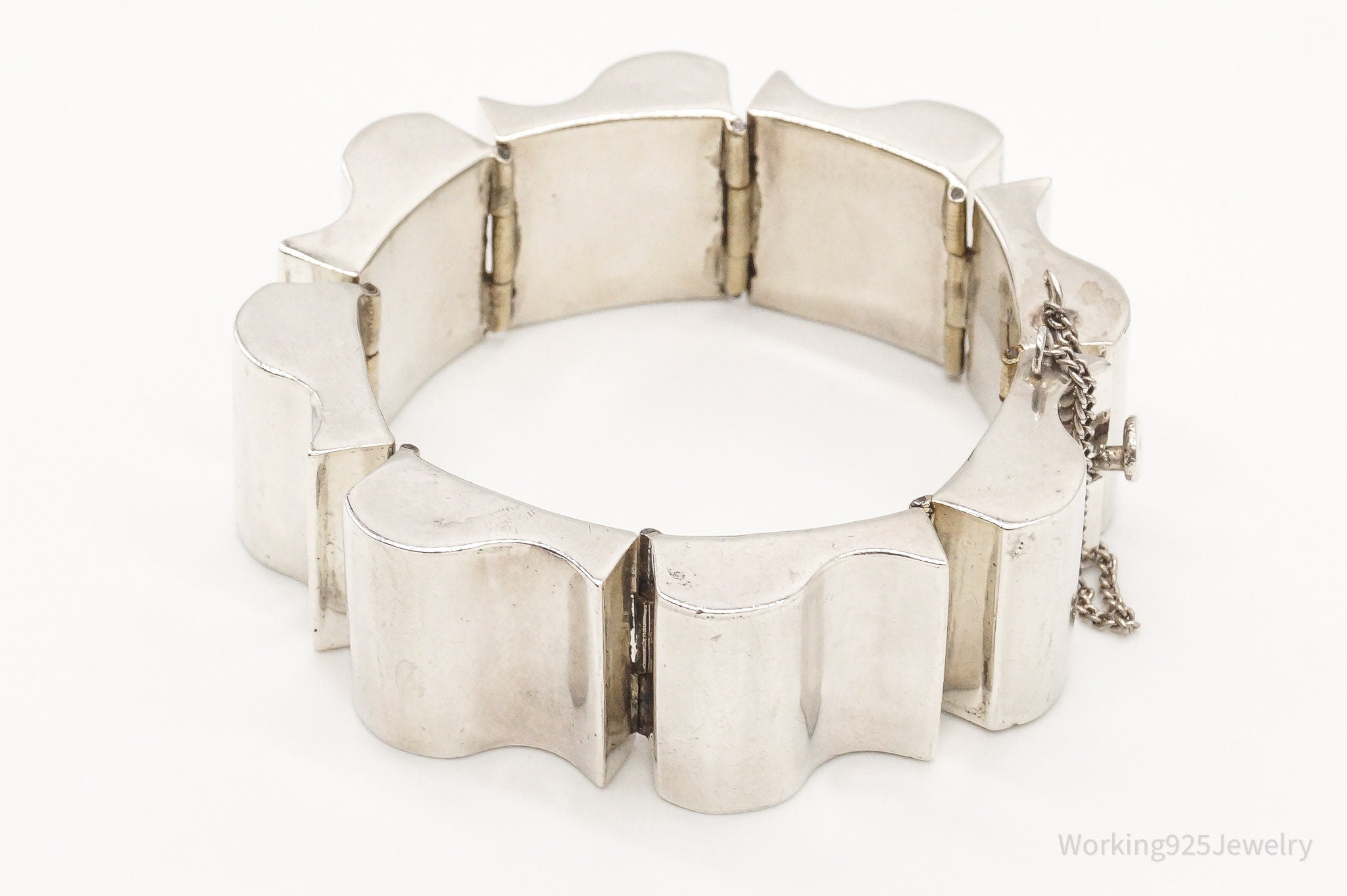 Vintage Mexico Modernist Sterling Silver Bracelet