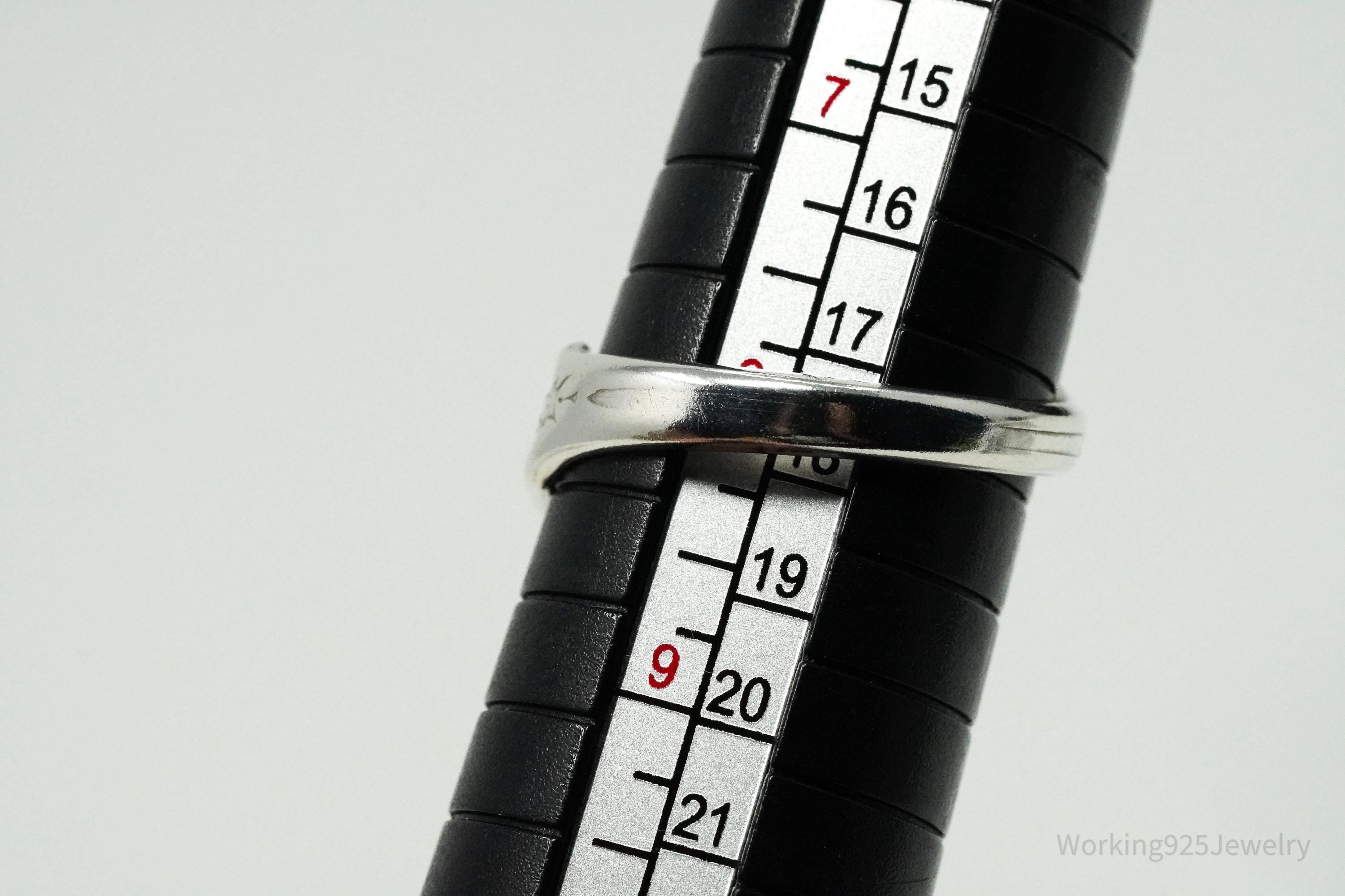 Antique Wallace Art Nouveau Sterling Silver Spoon Ring - Size 8