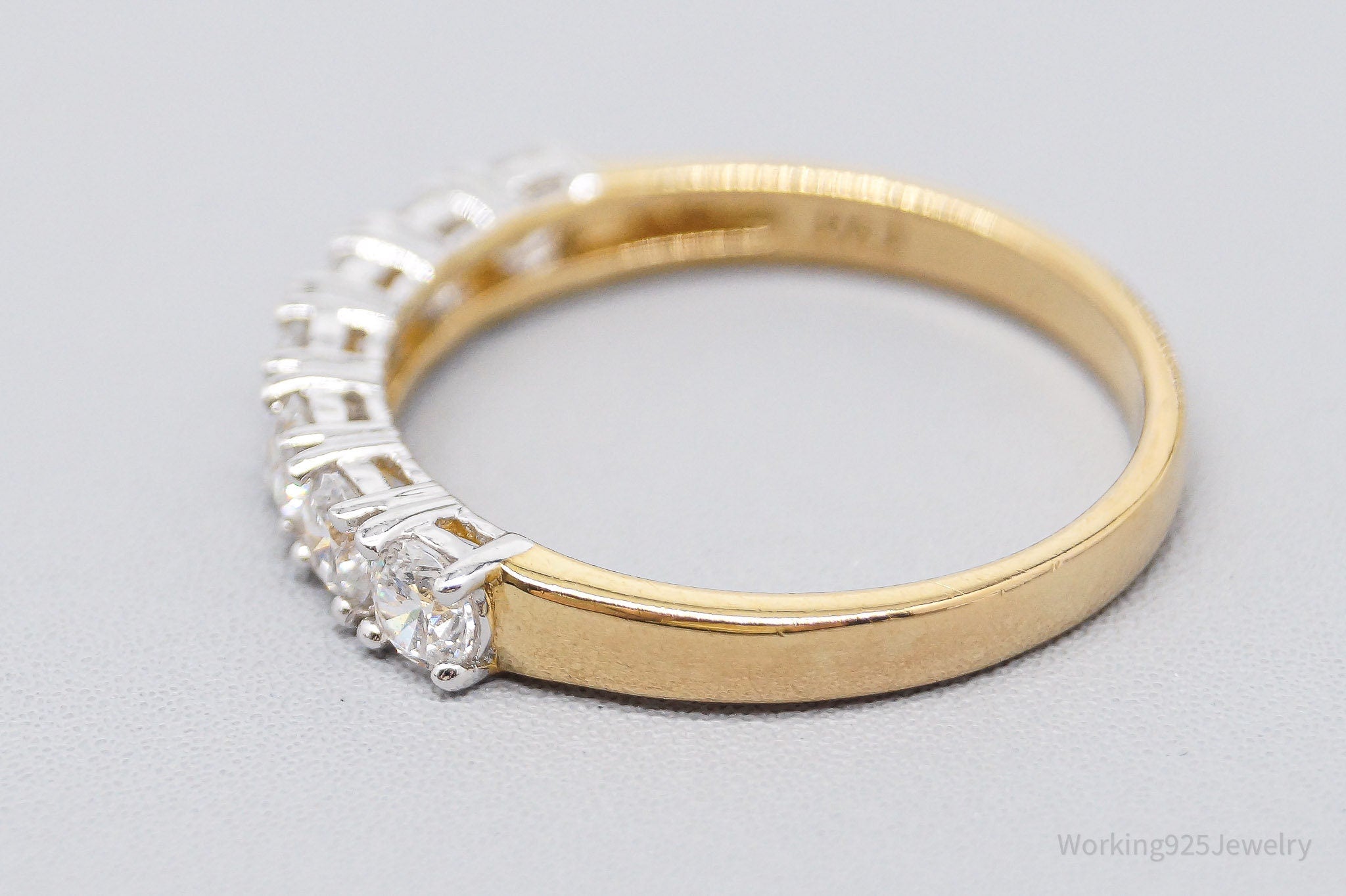 JTV PAJ Cubic Zirconia Yellow Gold Over Sterling Silver Ring Size