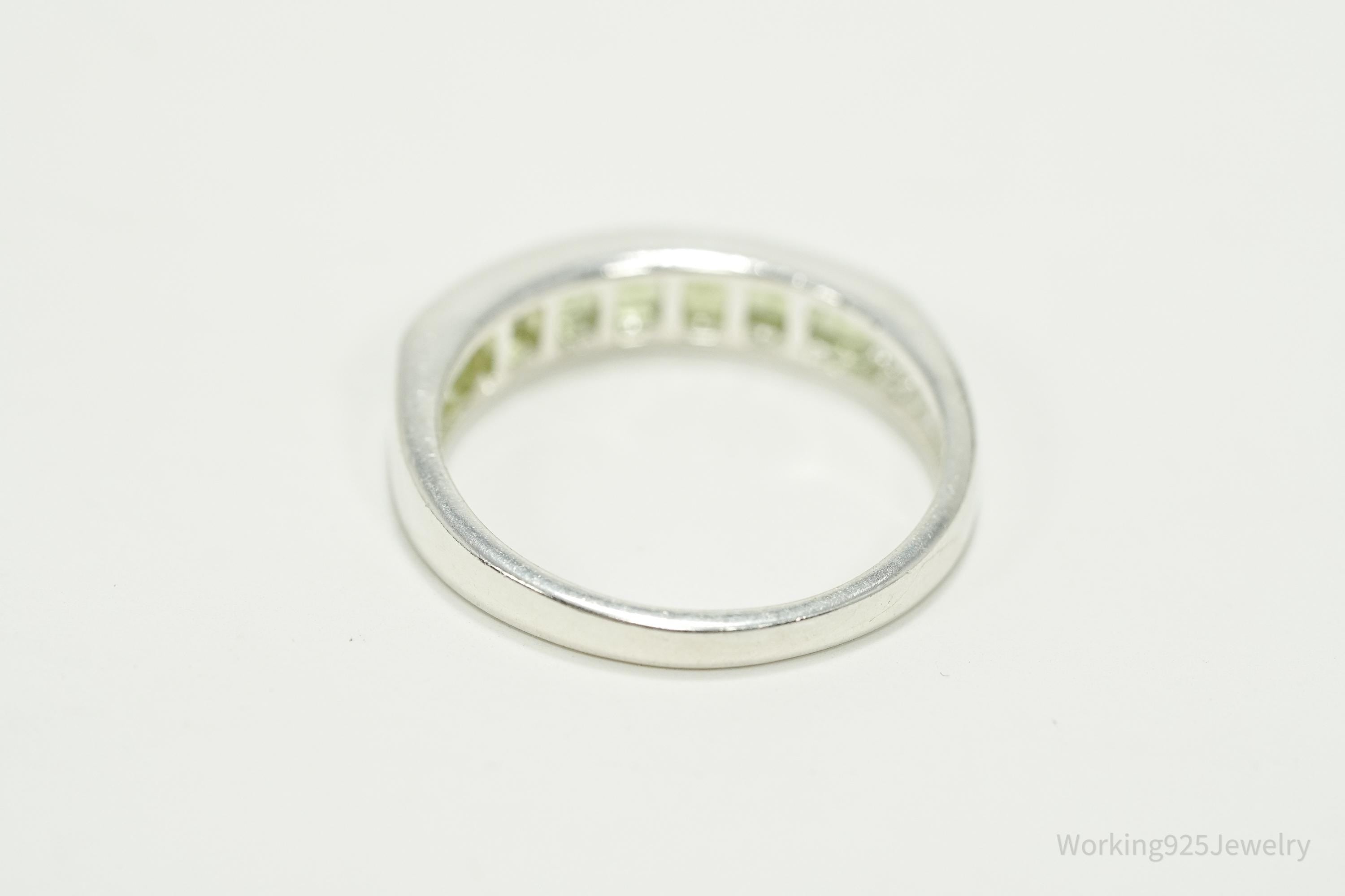 Vintage Peridot Sterling Silver Ring - Size 9