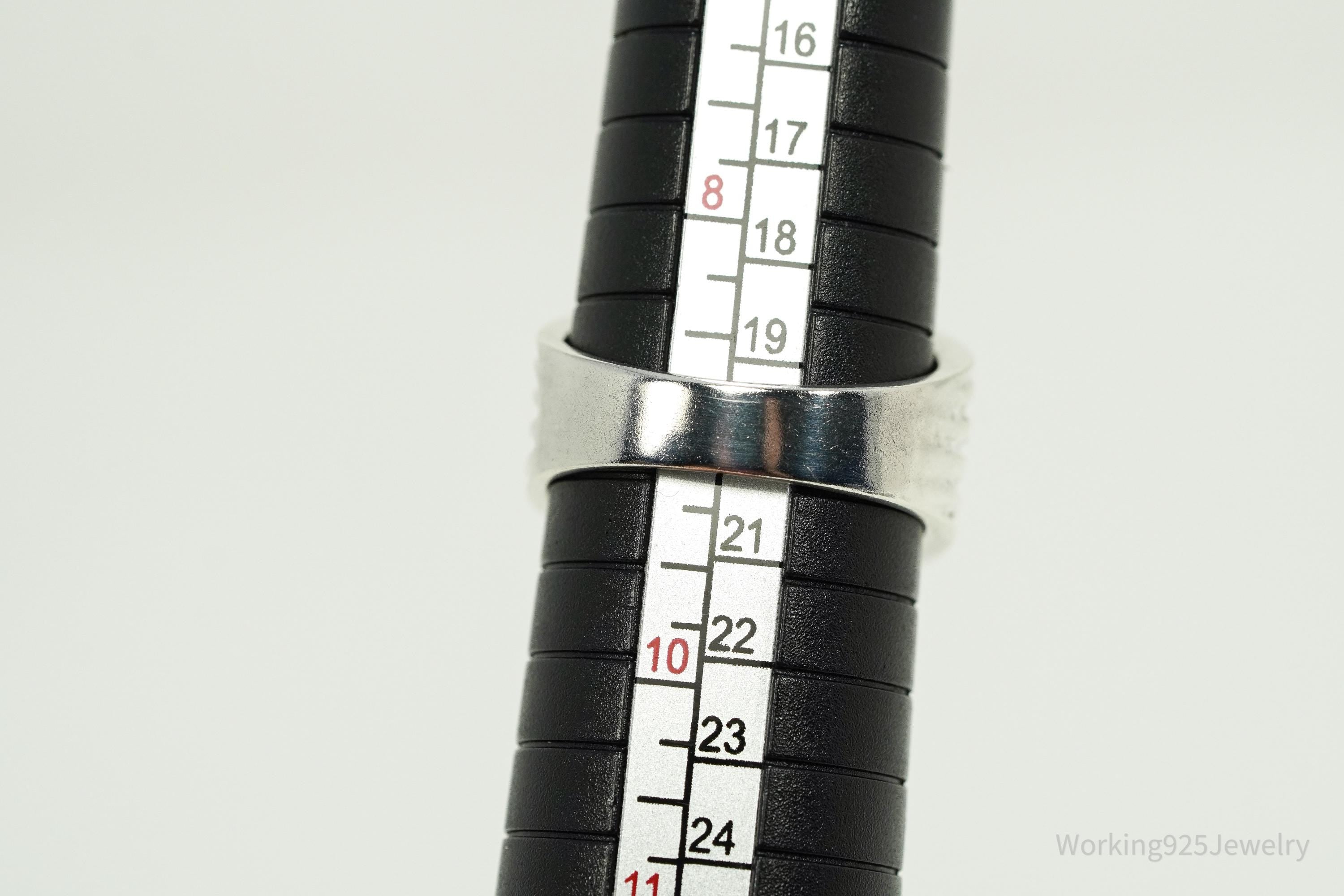 Vintage SETA Cubic Zirconia Sterling Silver Band Ring - Size 9