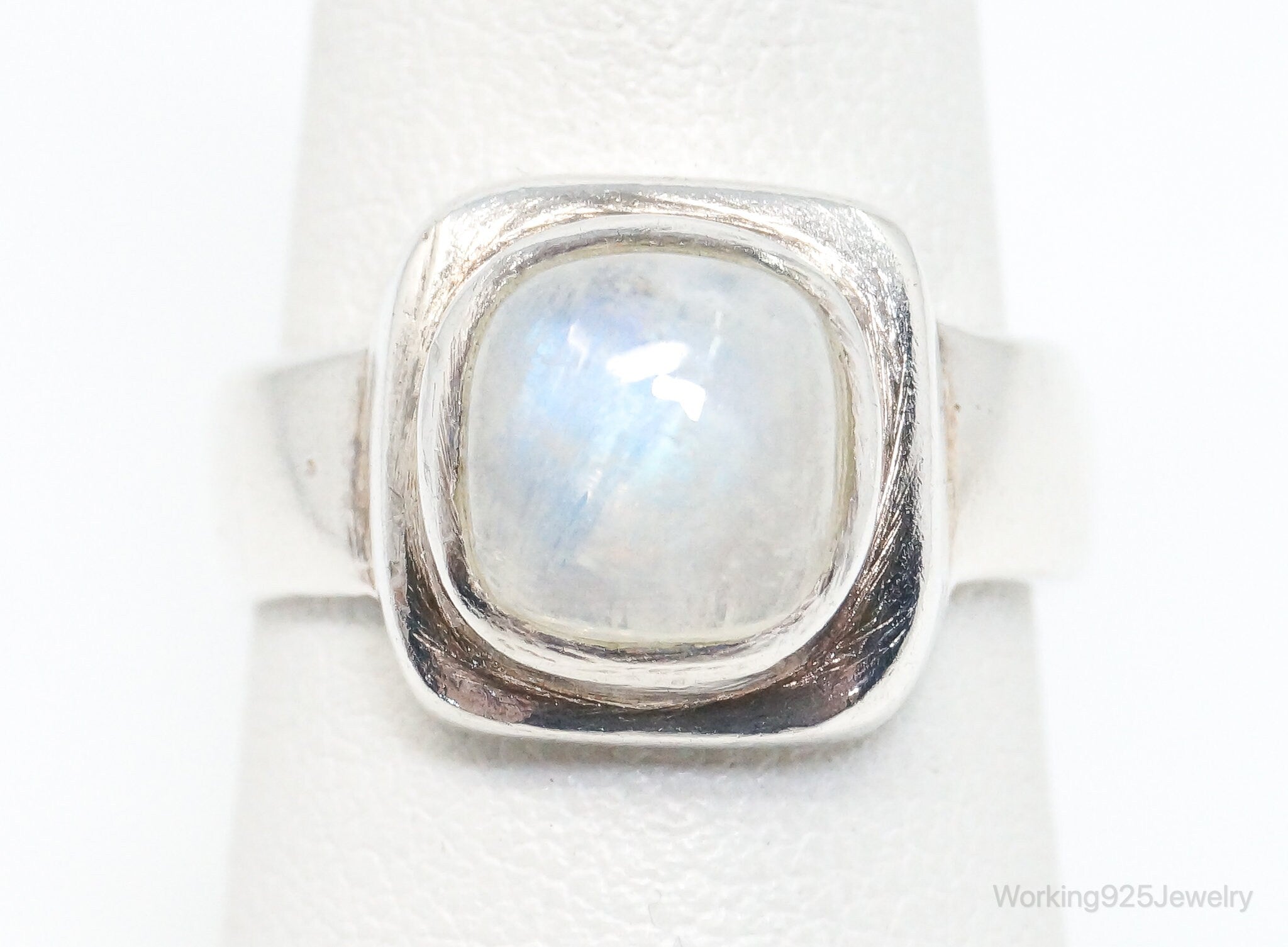 Vintage Moonstone Sterling Silver Ring - Size 7