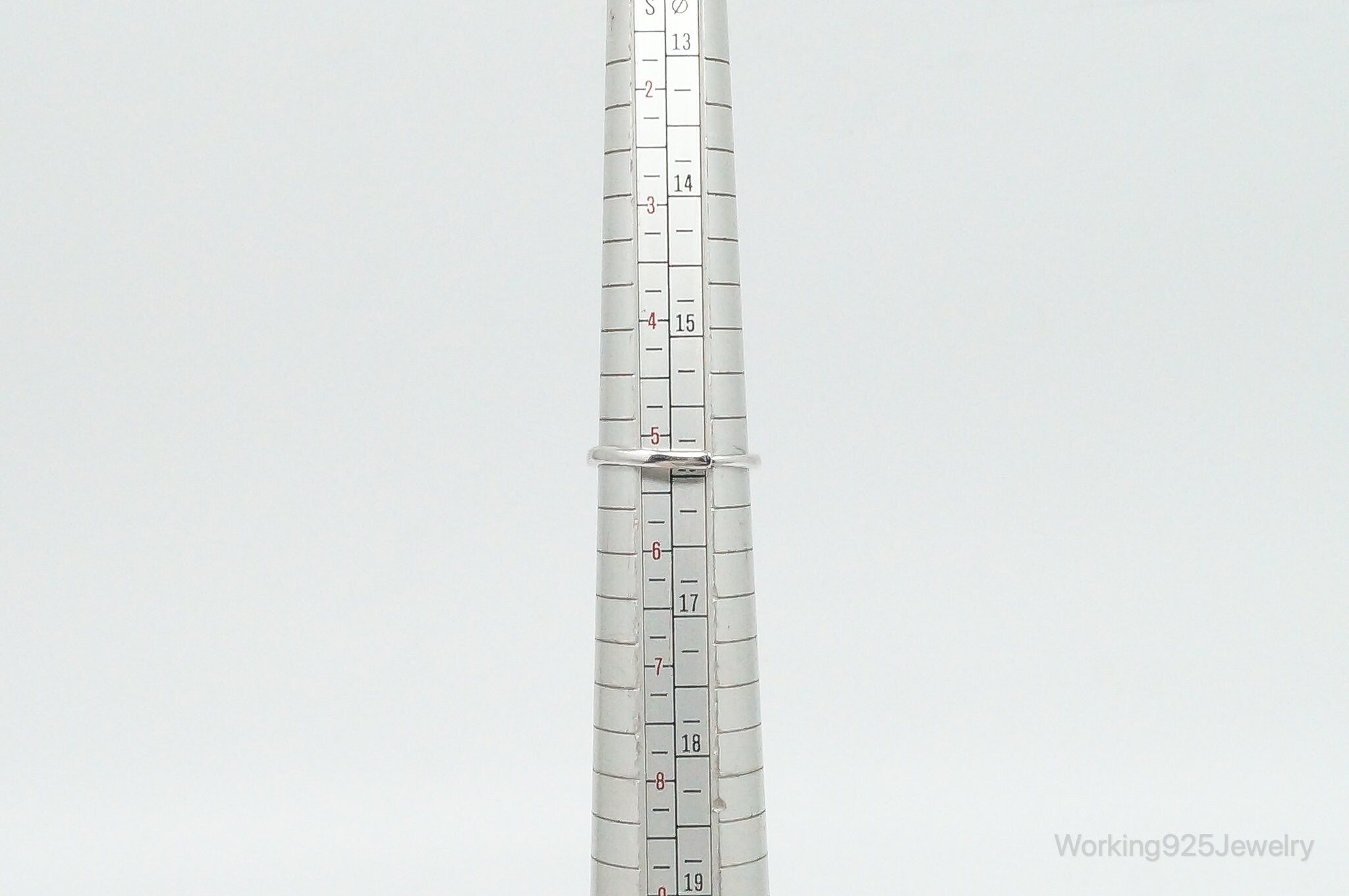 Blue Topaz Sterling Silver Ring - Size 5.25 Adjustable