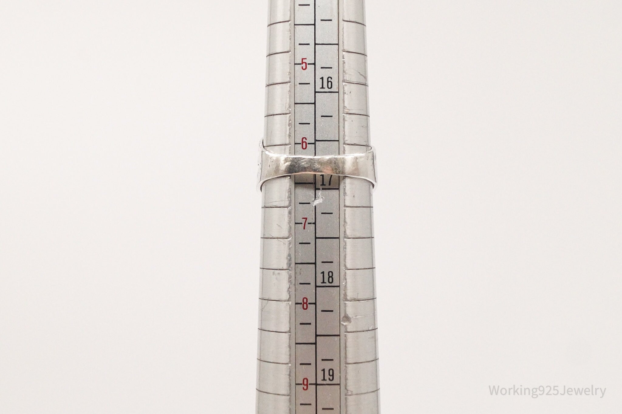 Vintage Malachite Sterling Silver Ring - Size 6.25