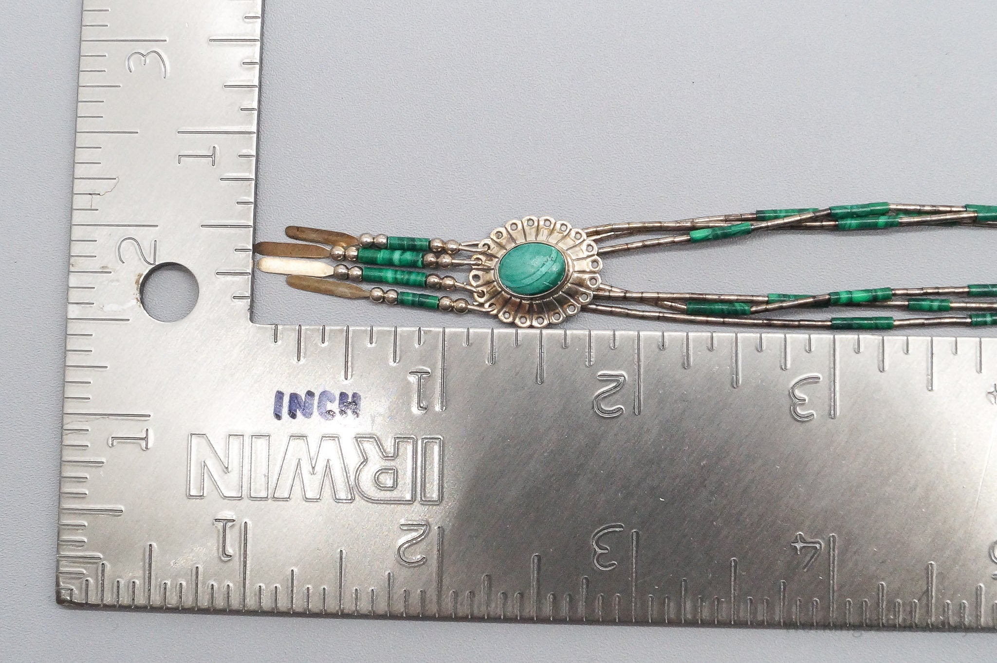 VTG Native QT Pendant On Carolyn Pollack Bead Sterling Silver Chain Necklace