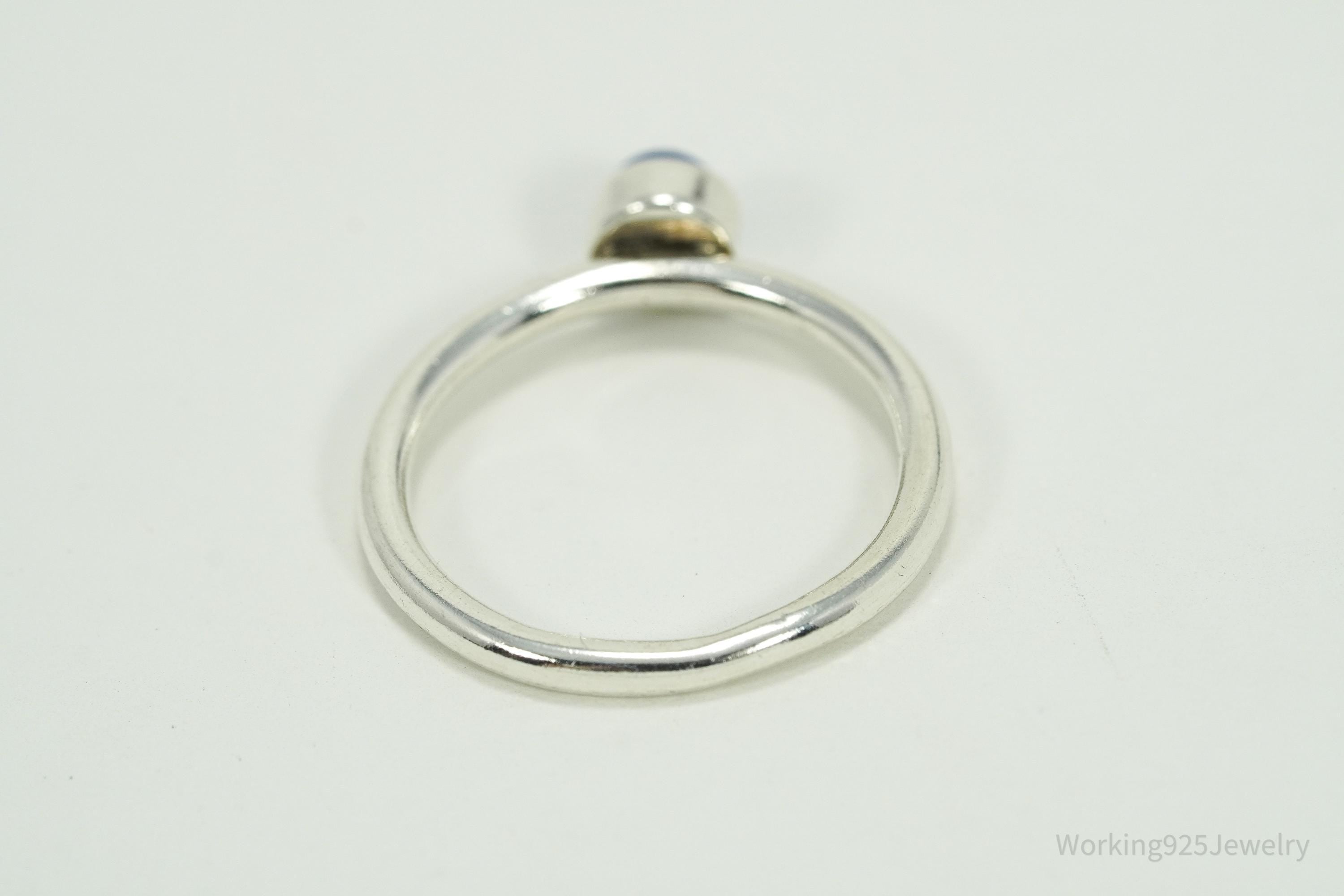 Vintage Lapis Lazuli Sterling Silver Ring - Size 8