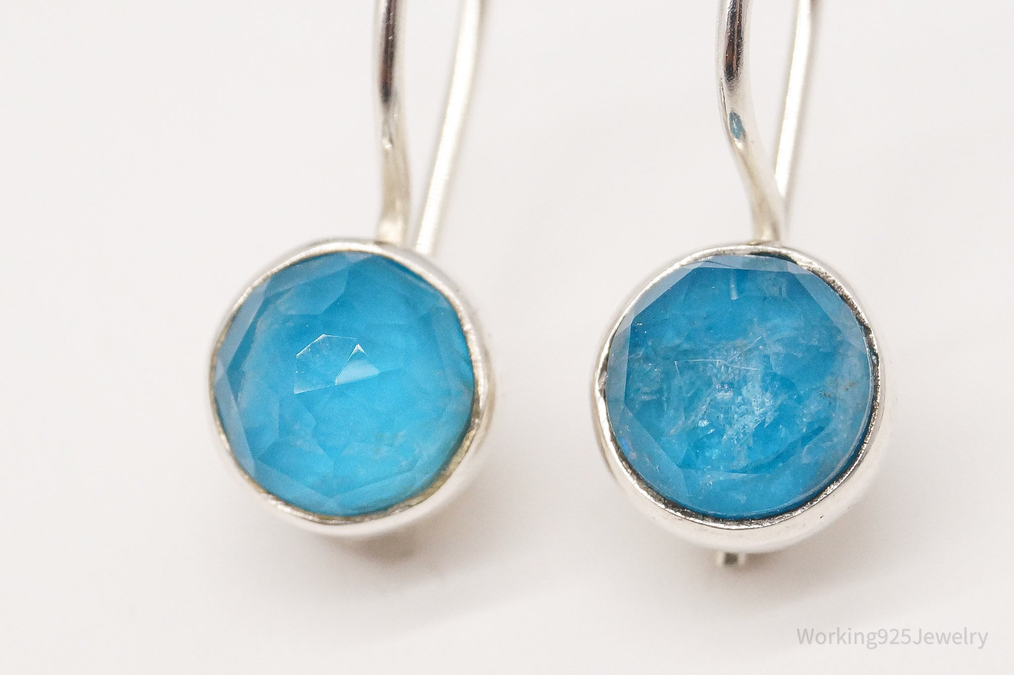 Vintage Blue Apatite Sterling Silver Earrings