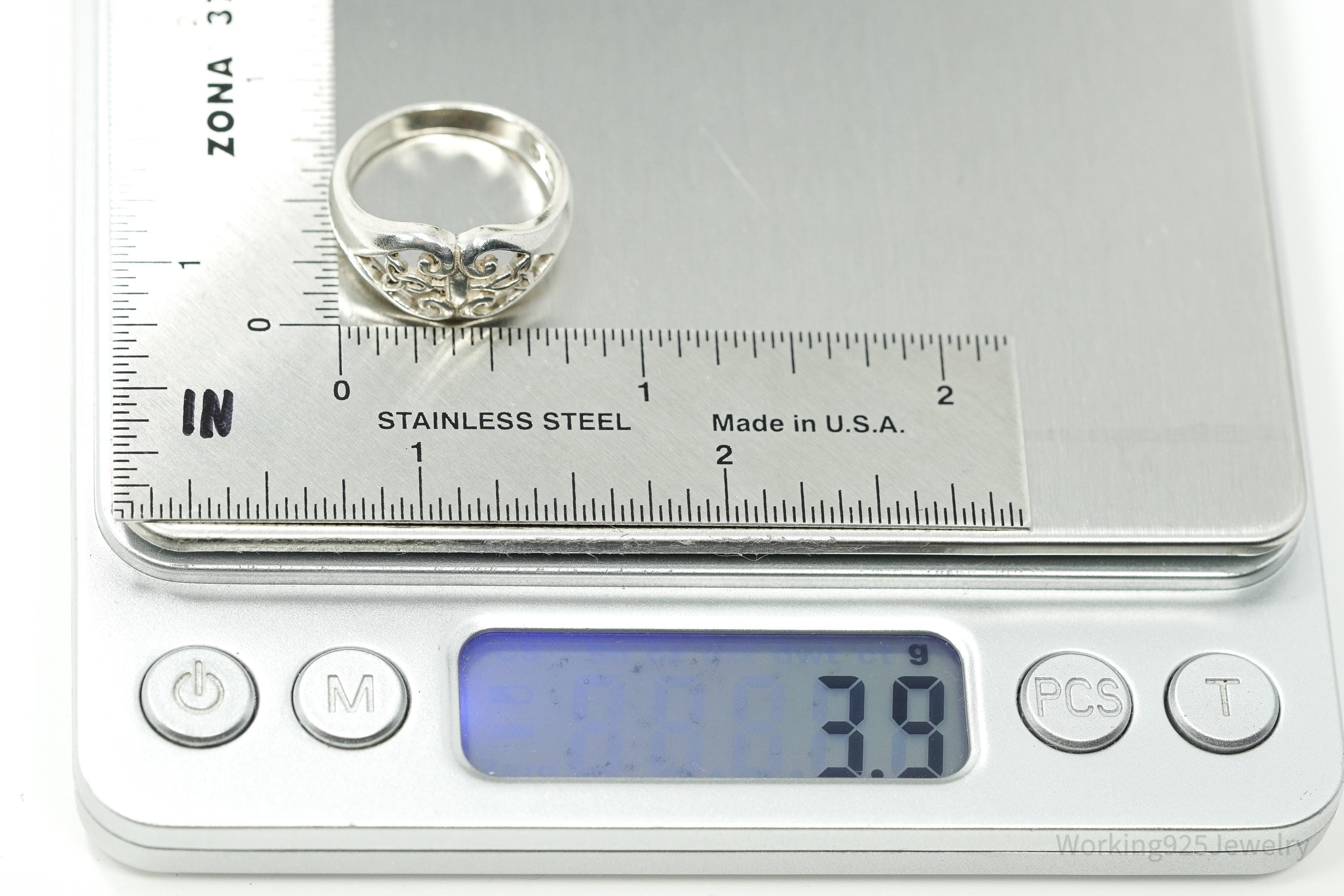 Vintage PSCL Trinity Celtic Knot Sterling Silver Ring - Size 7