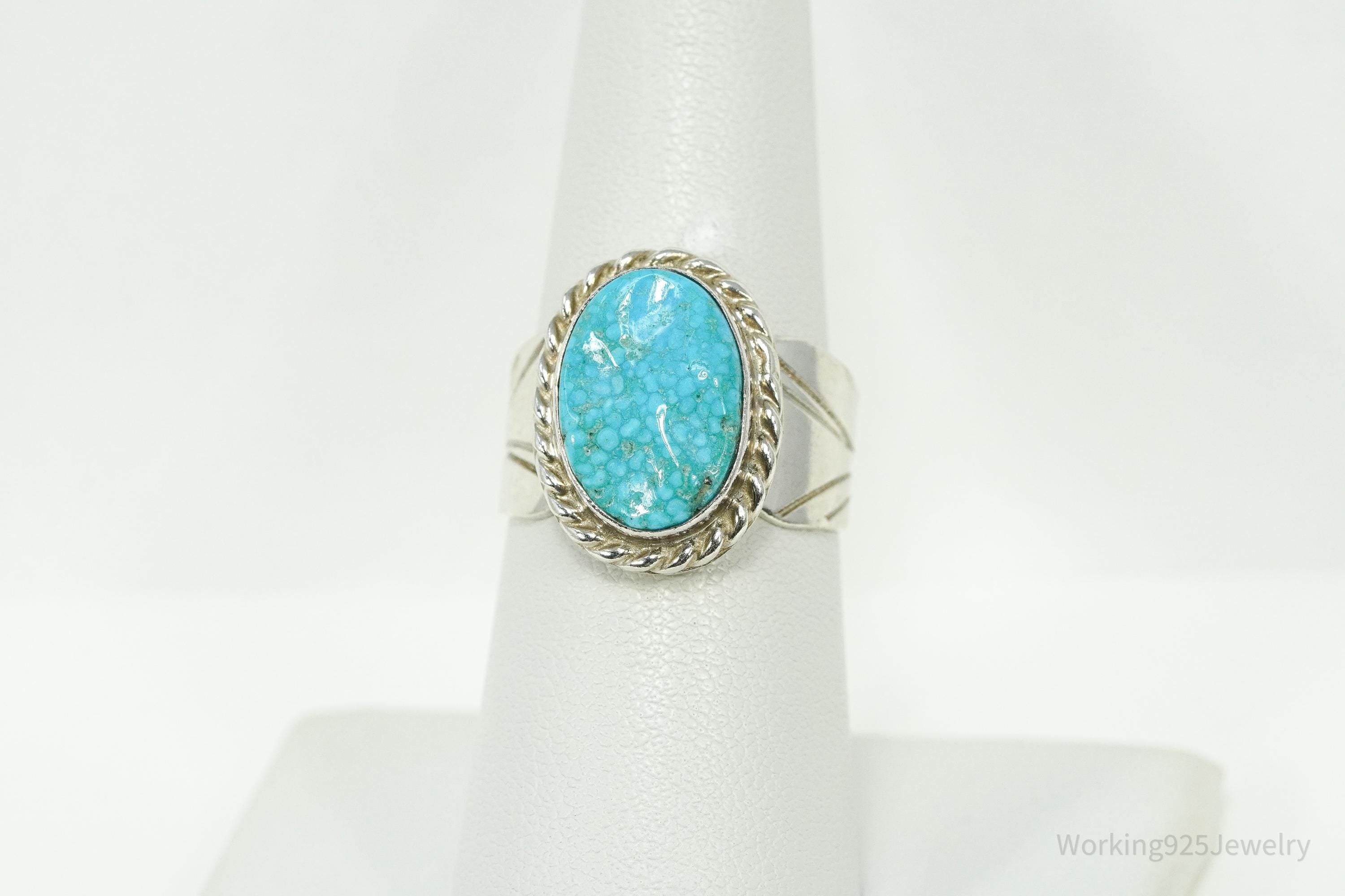 Vintage Desert Rose Trading Co Turquoise Sterling Silver Ring Size 7.25