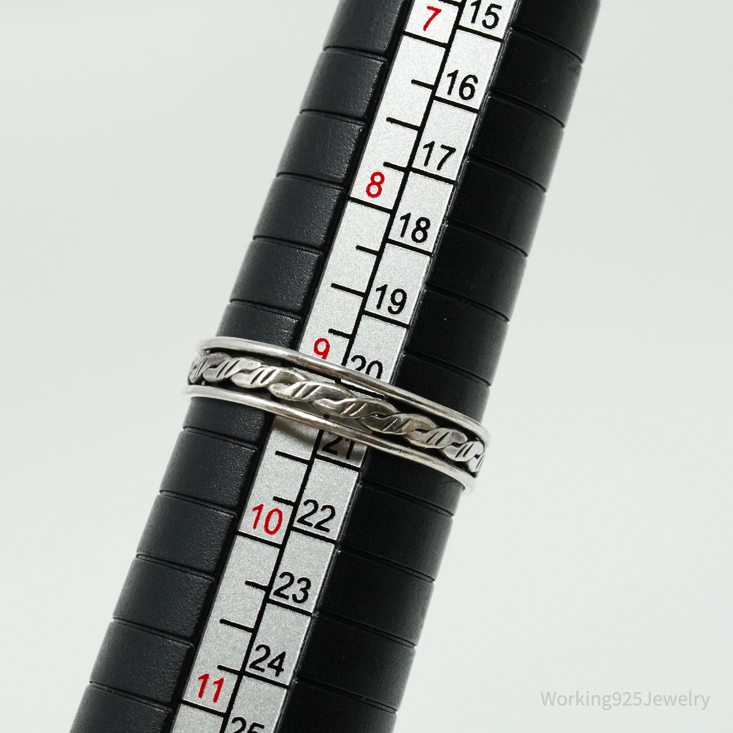 Vintage Peridot Sterling Silver Ring - Size 9.25