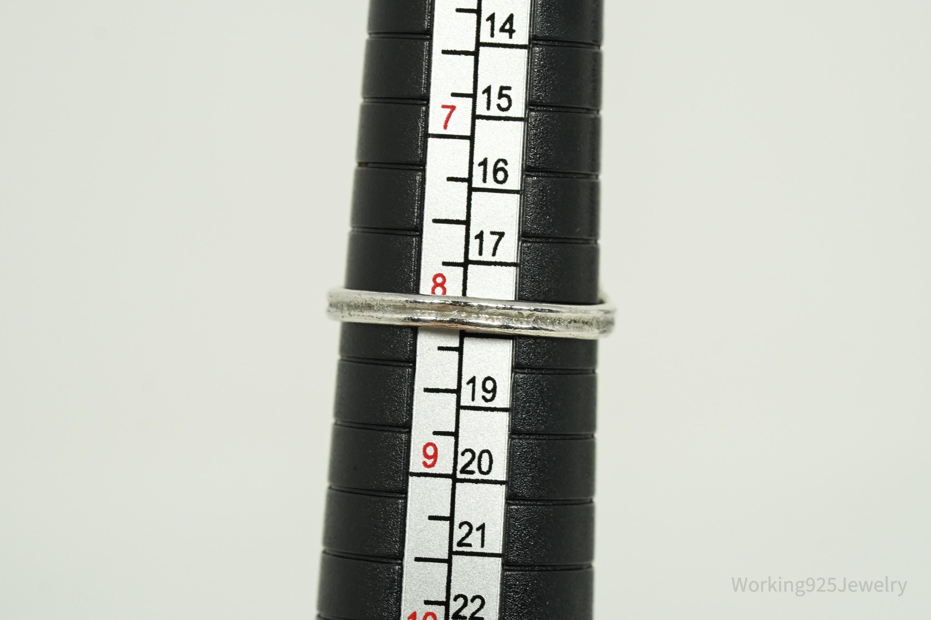 Vintage Cannetille Two Tone Silver Ring - Size 8