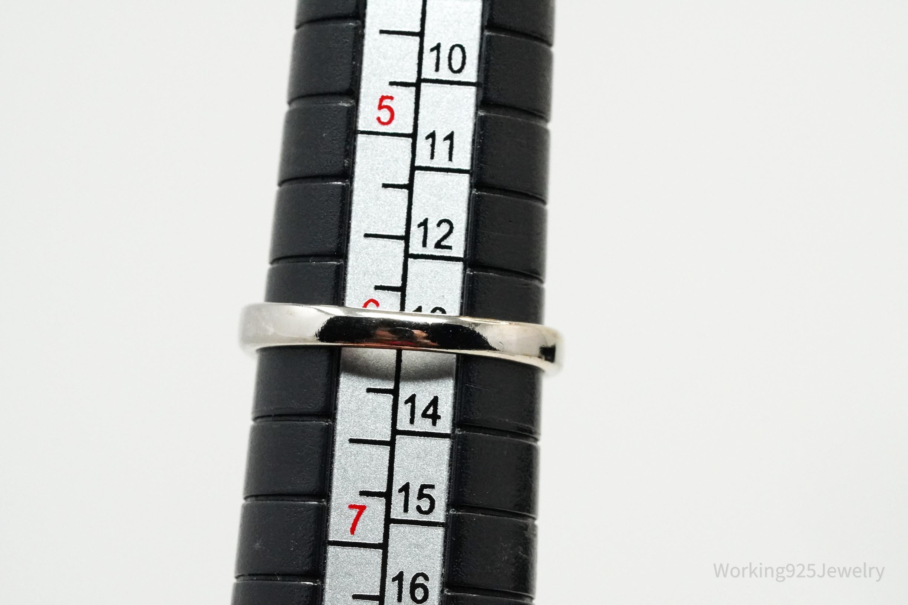 Vintage Green Jade & Peridot Sterling Silver Ring - Size 6