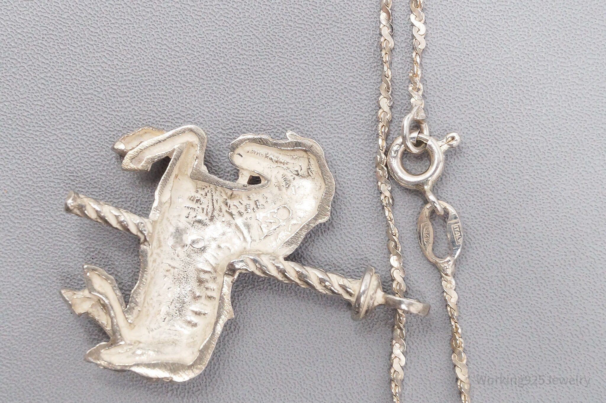 Vintage Merry-Go-Round Carousel Horse Sterling Silver Necklace 18"