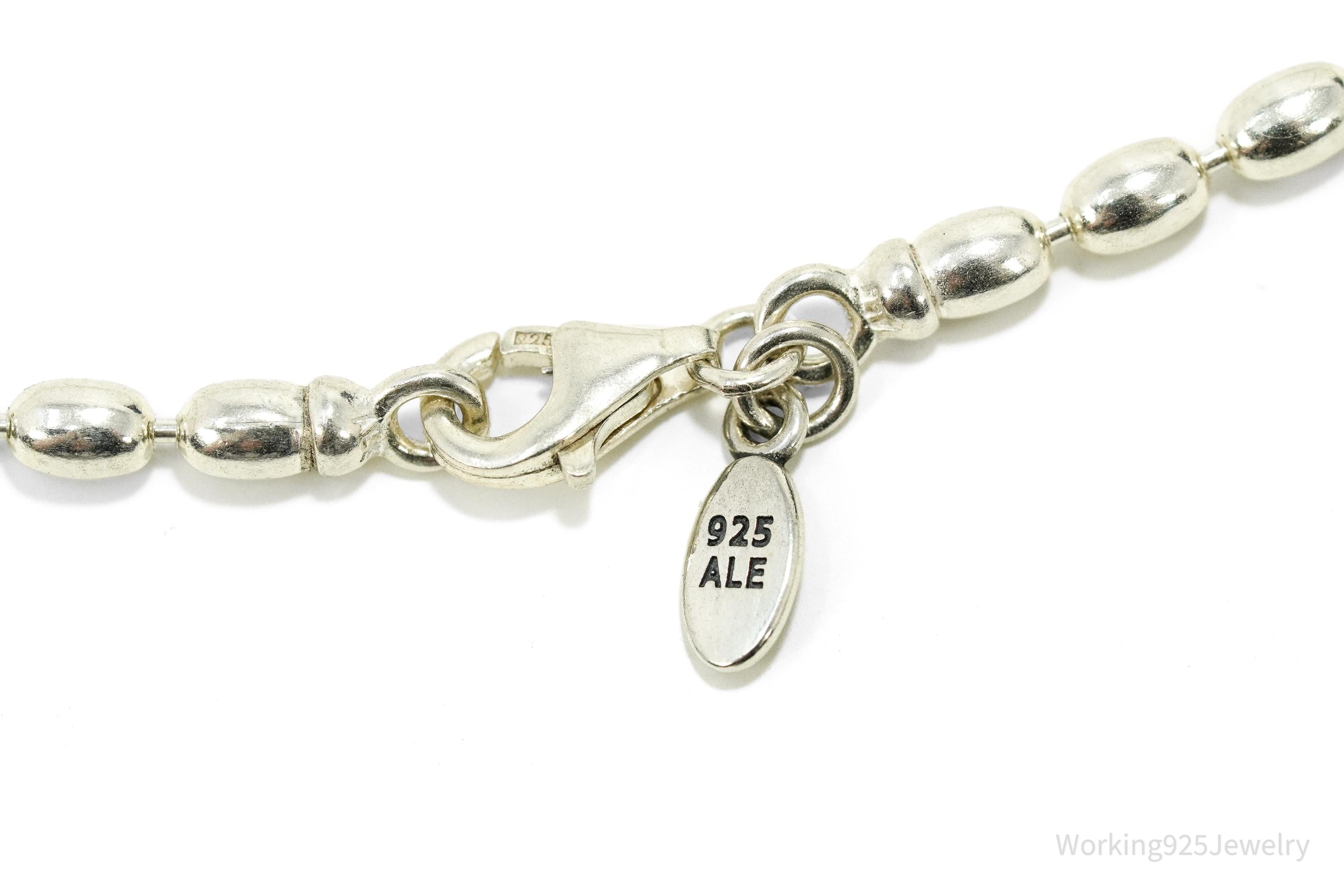 Designer Pandora Retired Rice Chain Sterling Silver Necklace - 23"