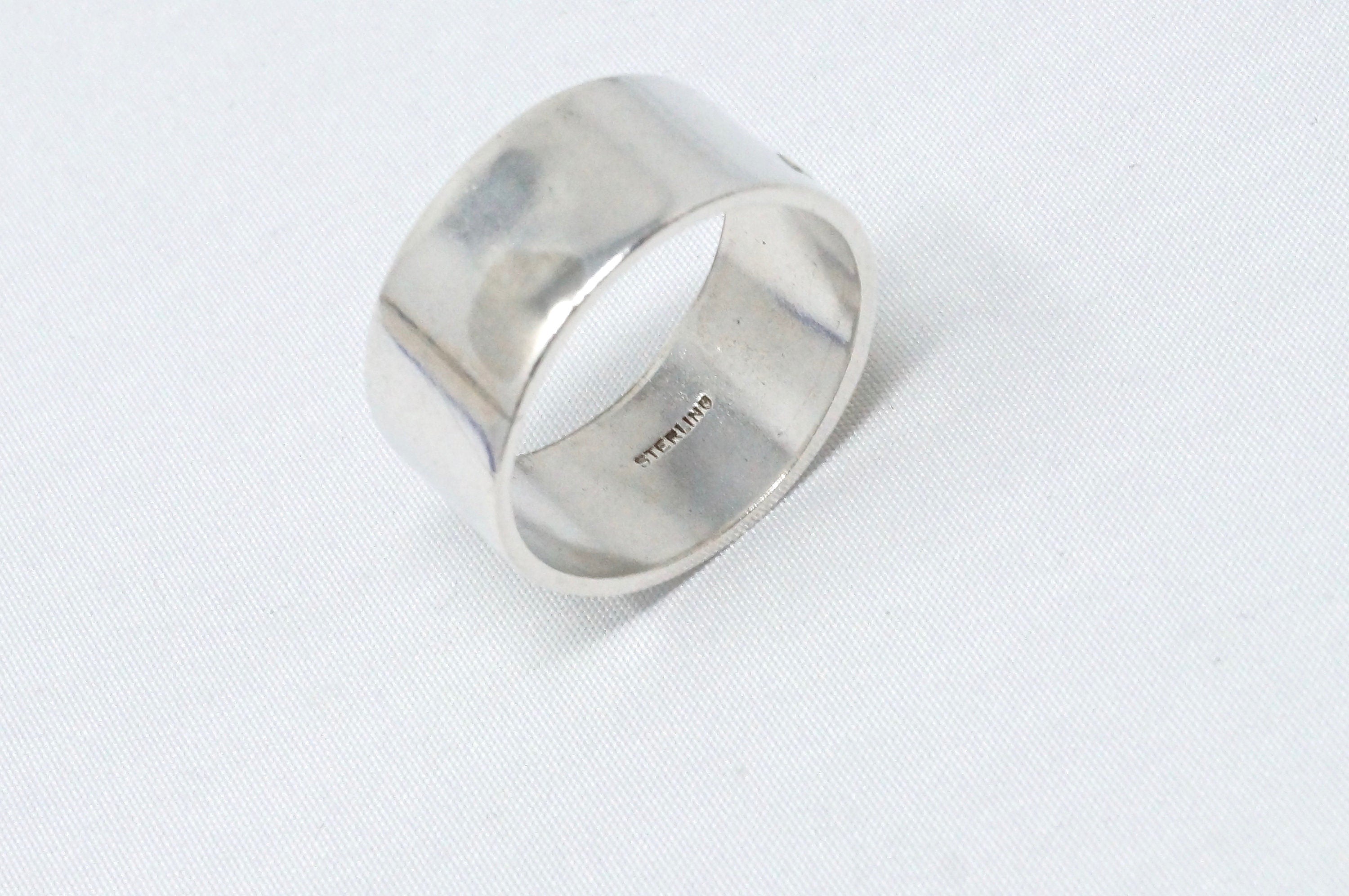 Beautiful Vintage Gold Vermeil Bird Lover Sterling Silver Band Ring - Size 7.75 -