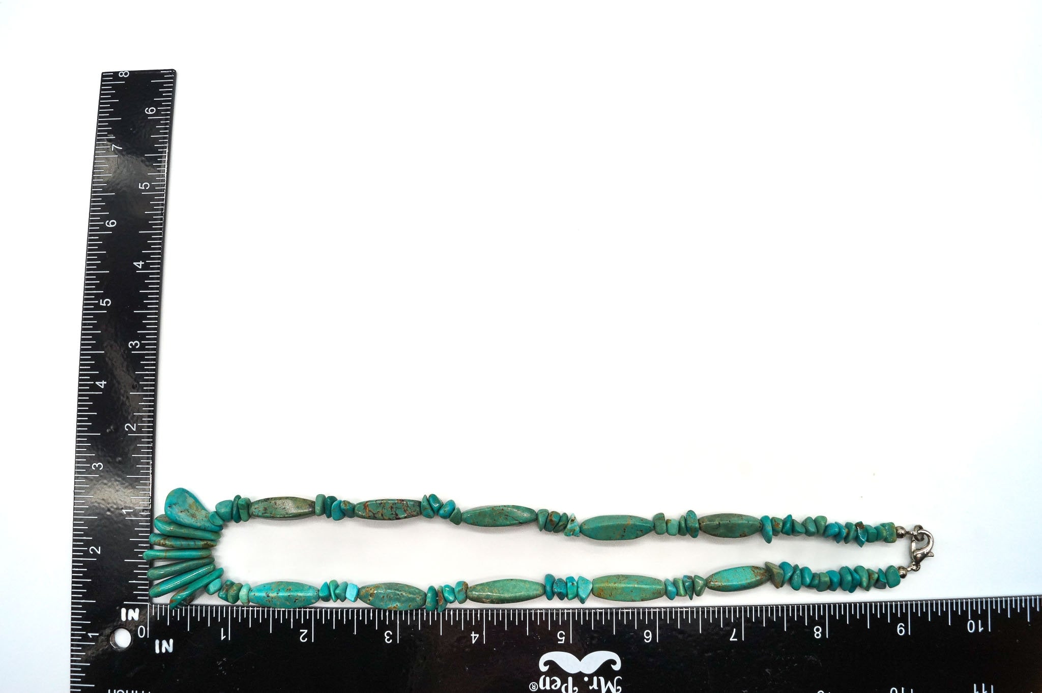 Vintage Native American Turquoise Bead Necklace 18"