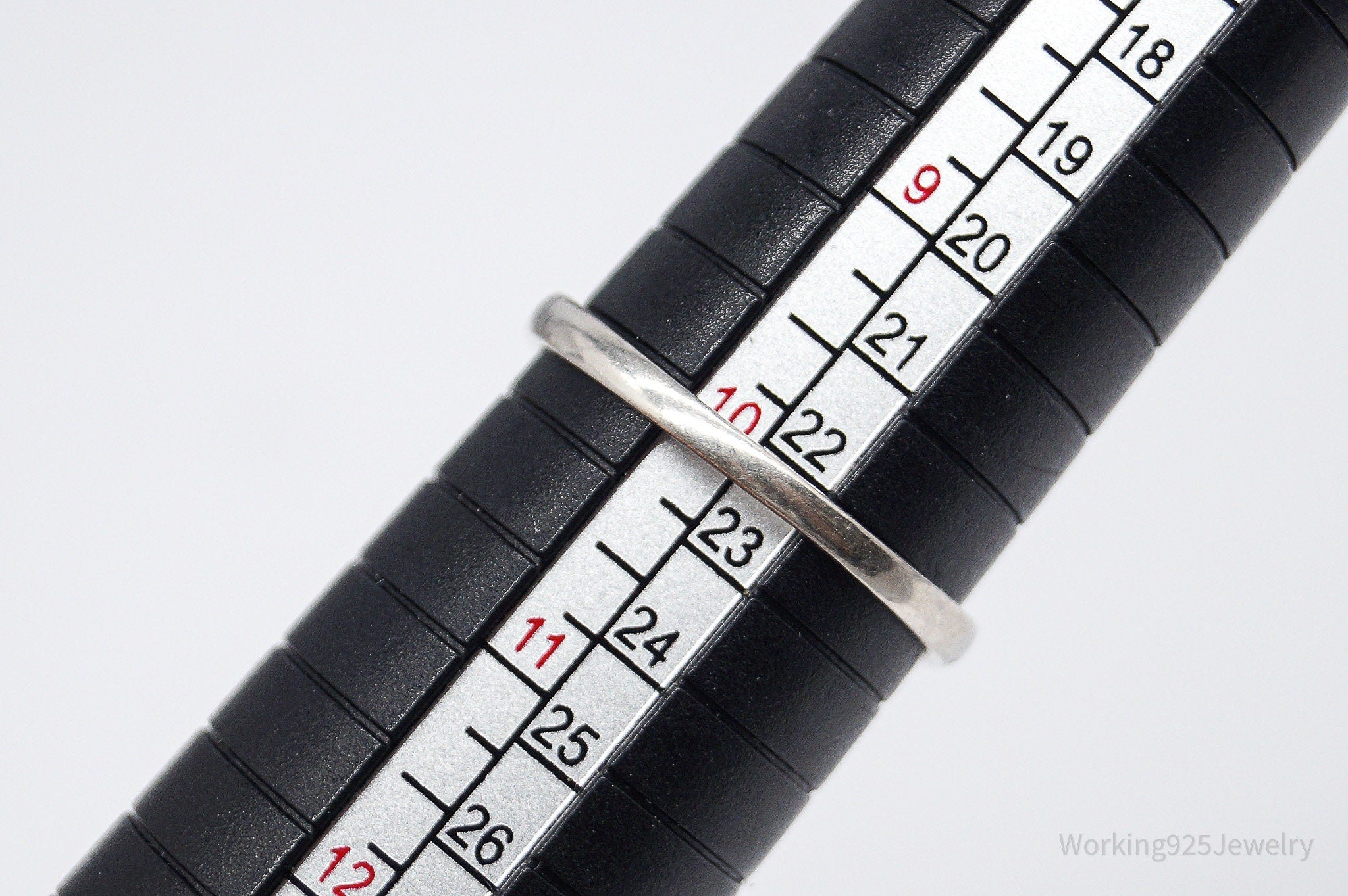 Vintage Amethyst & Diamond Sterling Silver Ring - Size 10