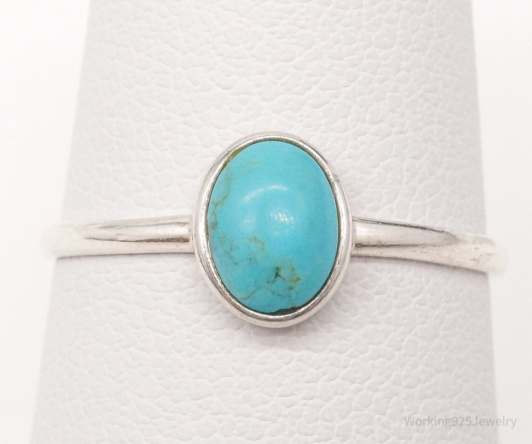 Vintage Designer Boma Turquoise Sterling Silver Ring - Size 7