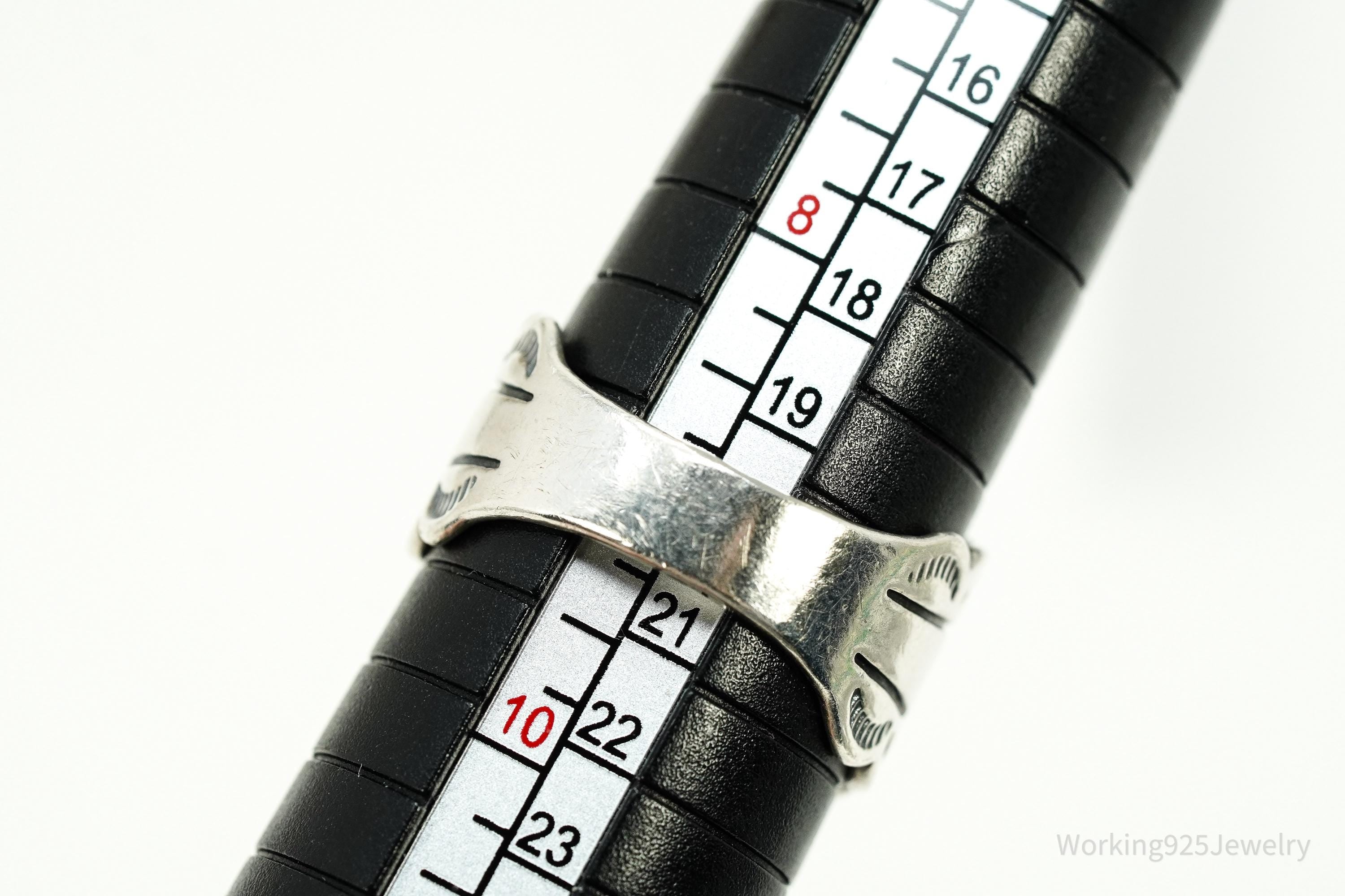 Vintage Native Carolyn Pollack Puffy Hearts Sterling Silver Ring - Size 9.25