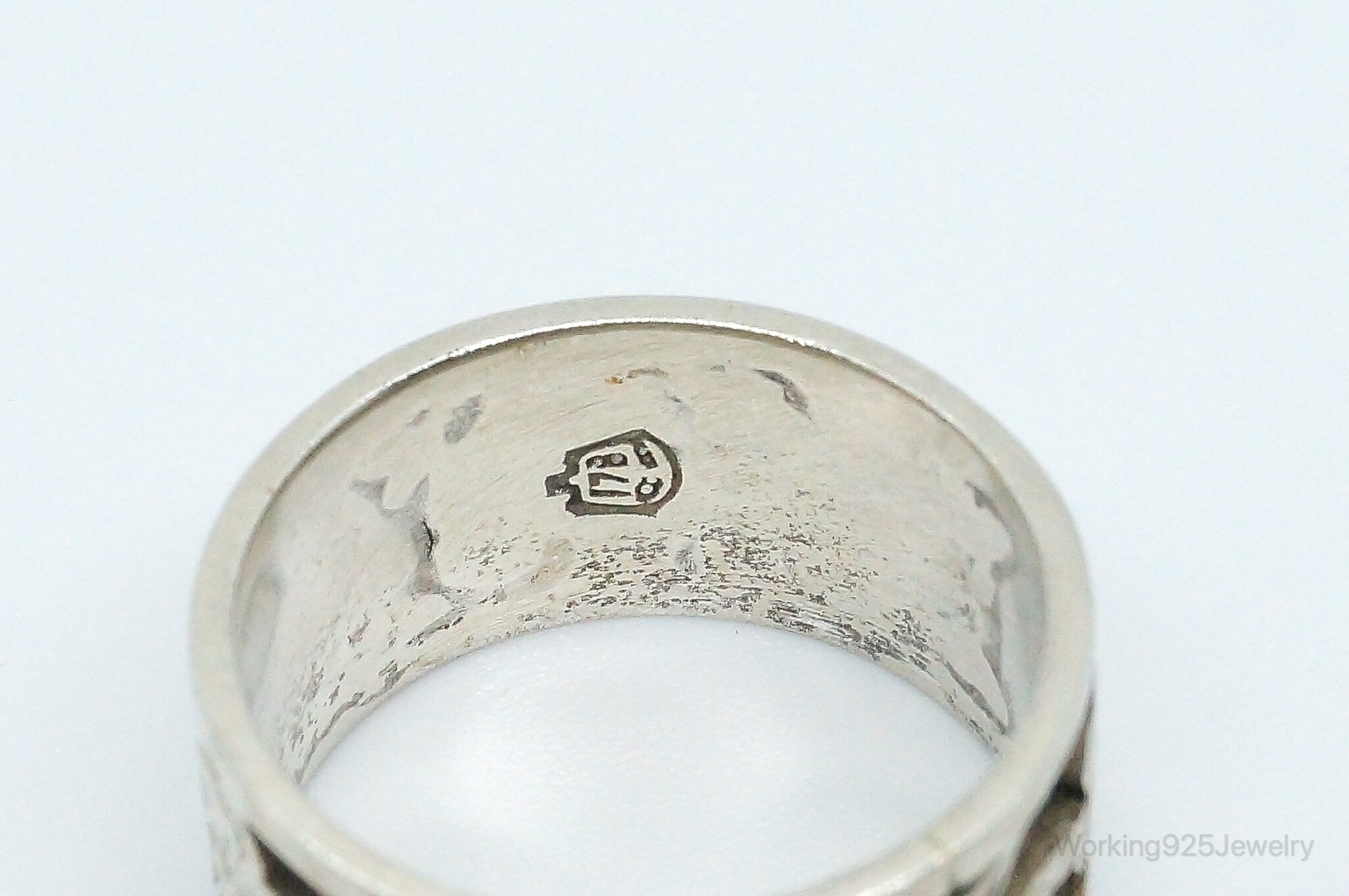 Vintage Mexico Flower Wrap Sterling Silver Ring - SZ 10.75