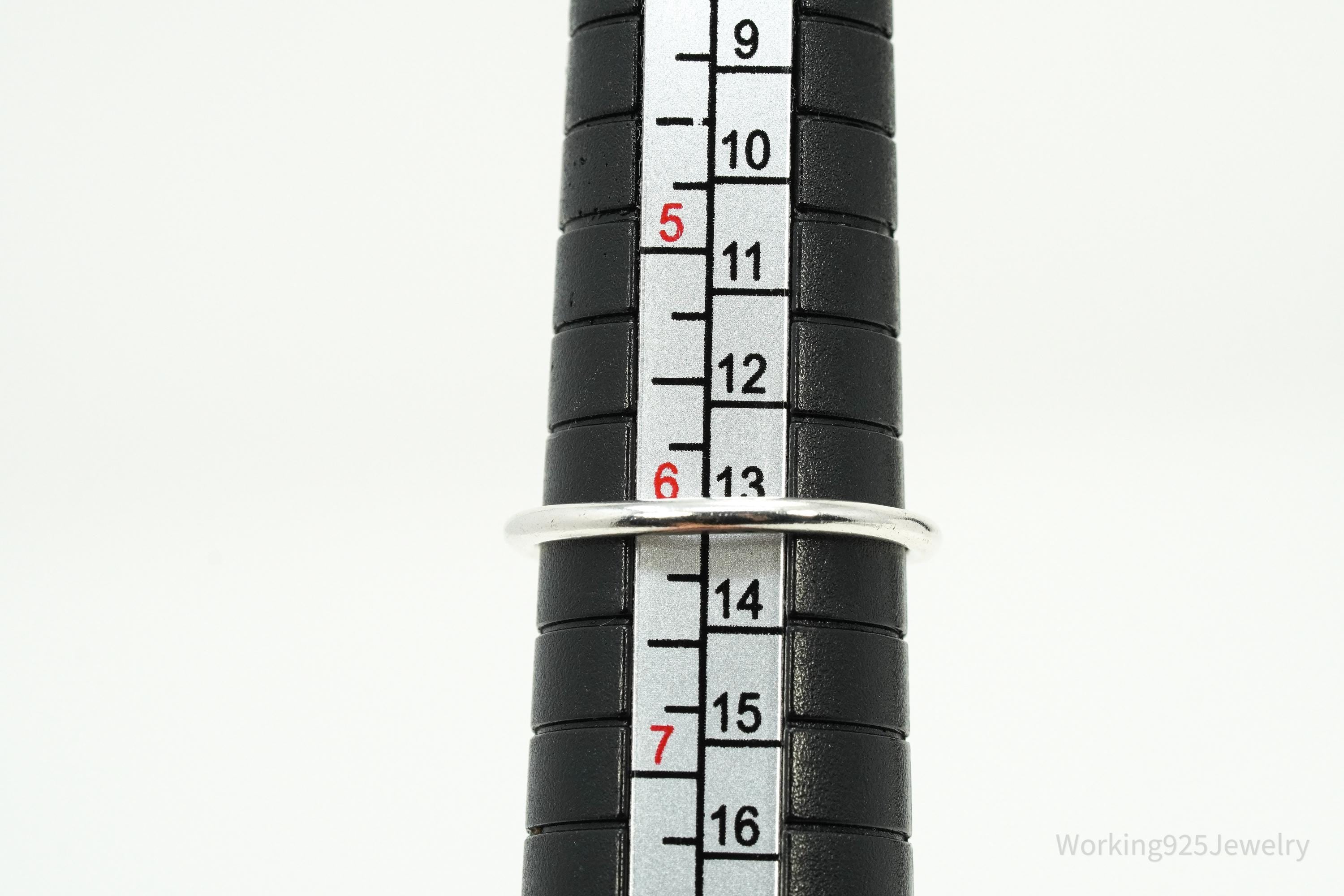 Pandora Retired Blush Pink Crystal Sterling Silver Ring - Size 6