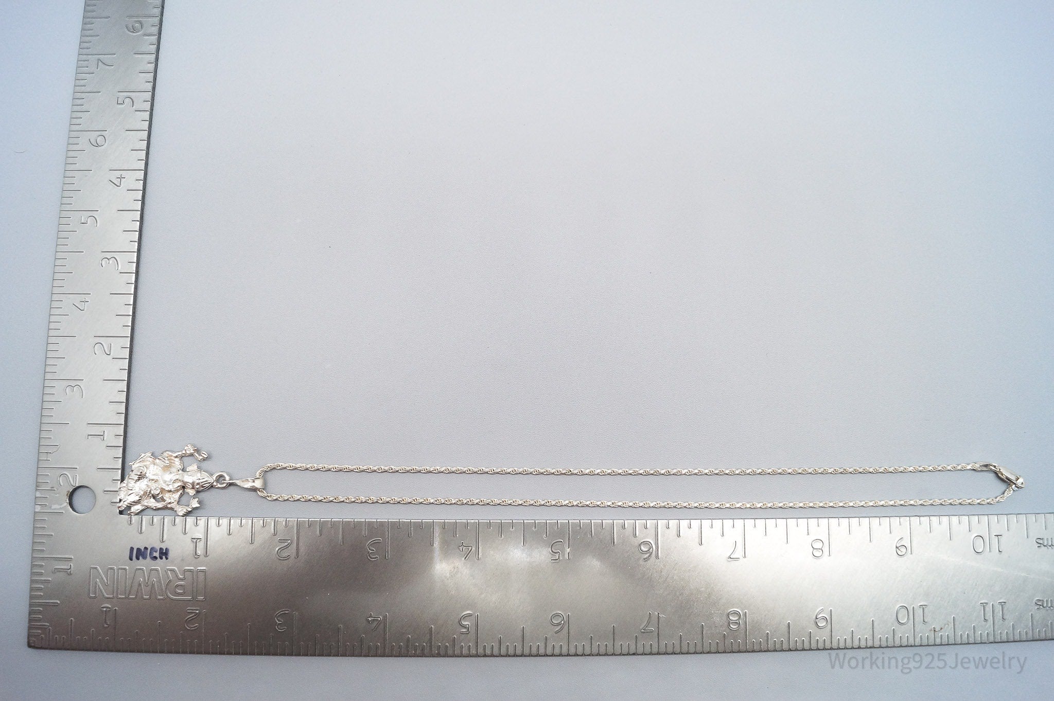 Vintage Buddha Ganesha Sterling Silver Necklace 18"