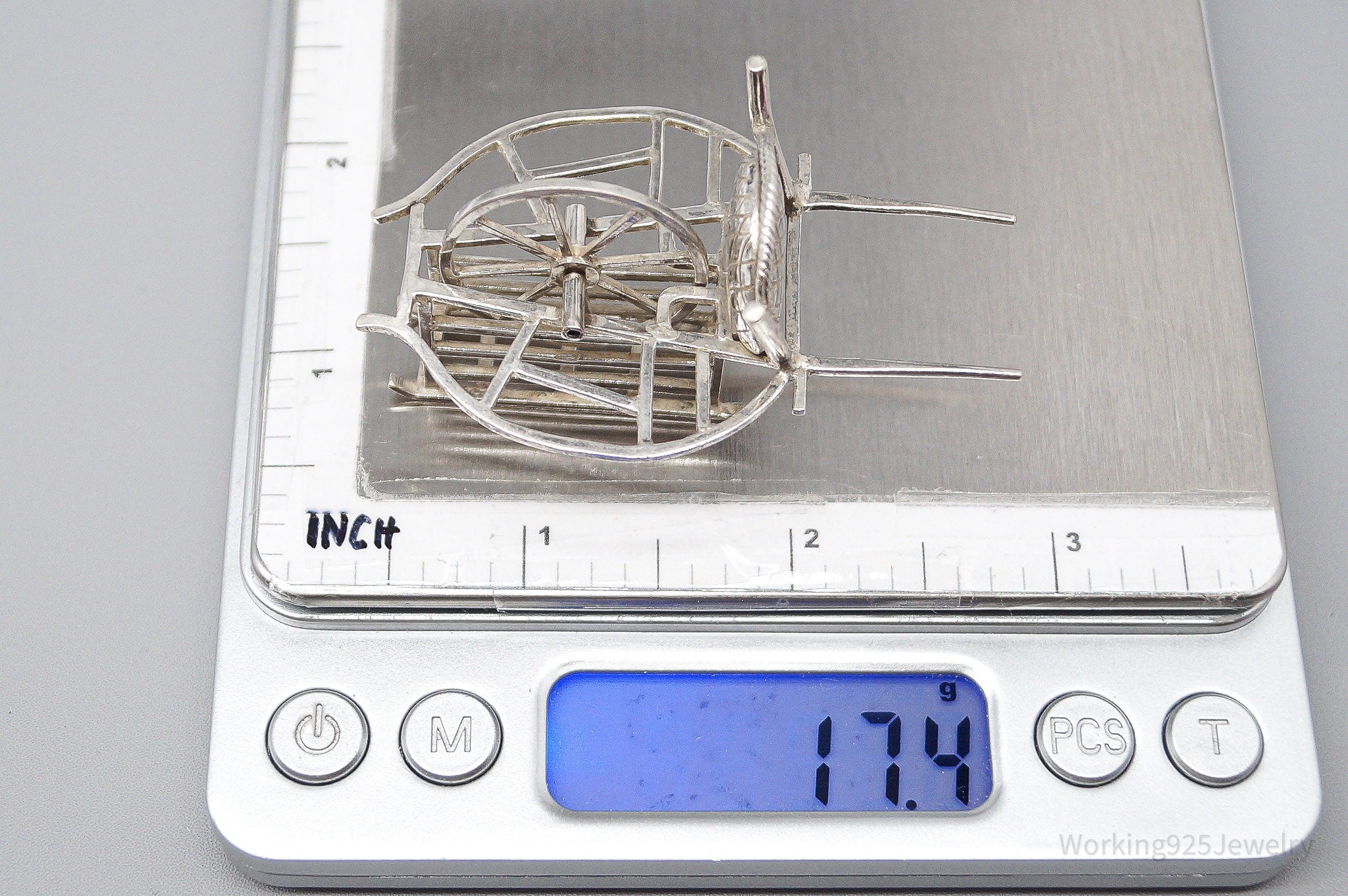 Antique Chinese Silver Condiment Cart