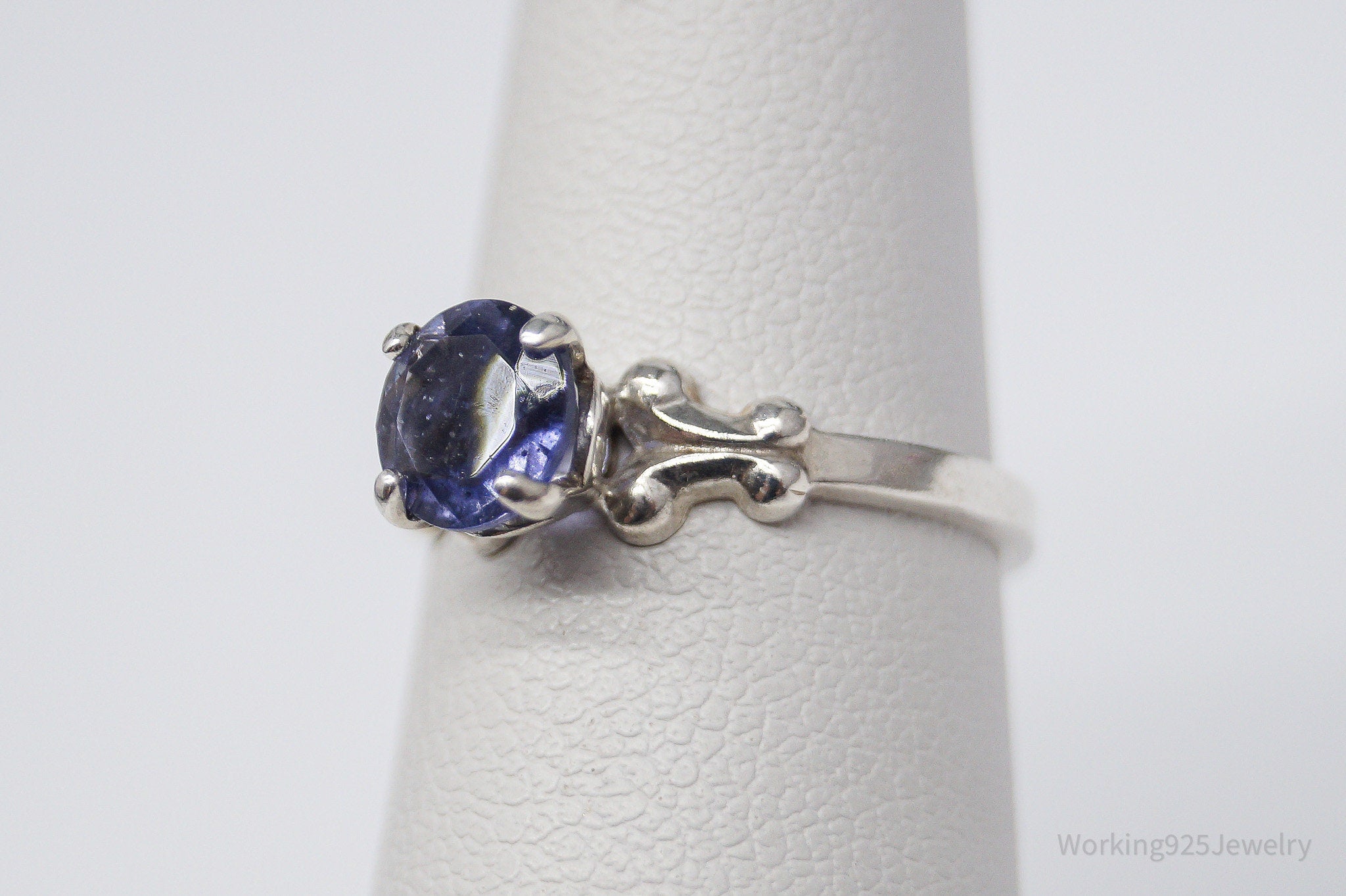 Vintage Designer Kabana Iolite Sterling Silver Ring - Size 5