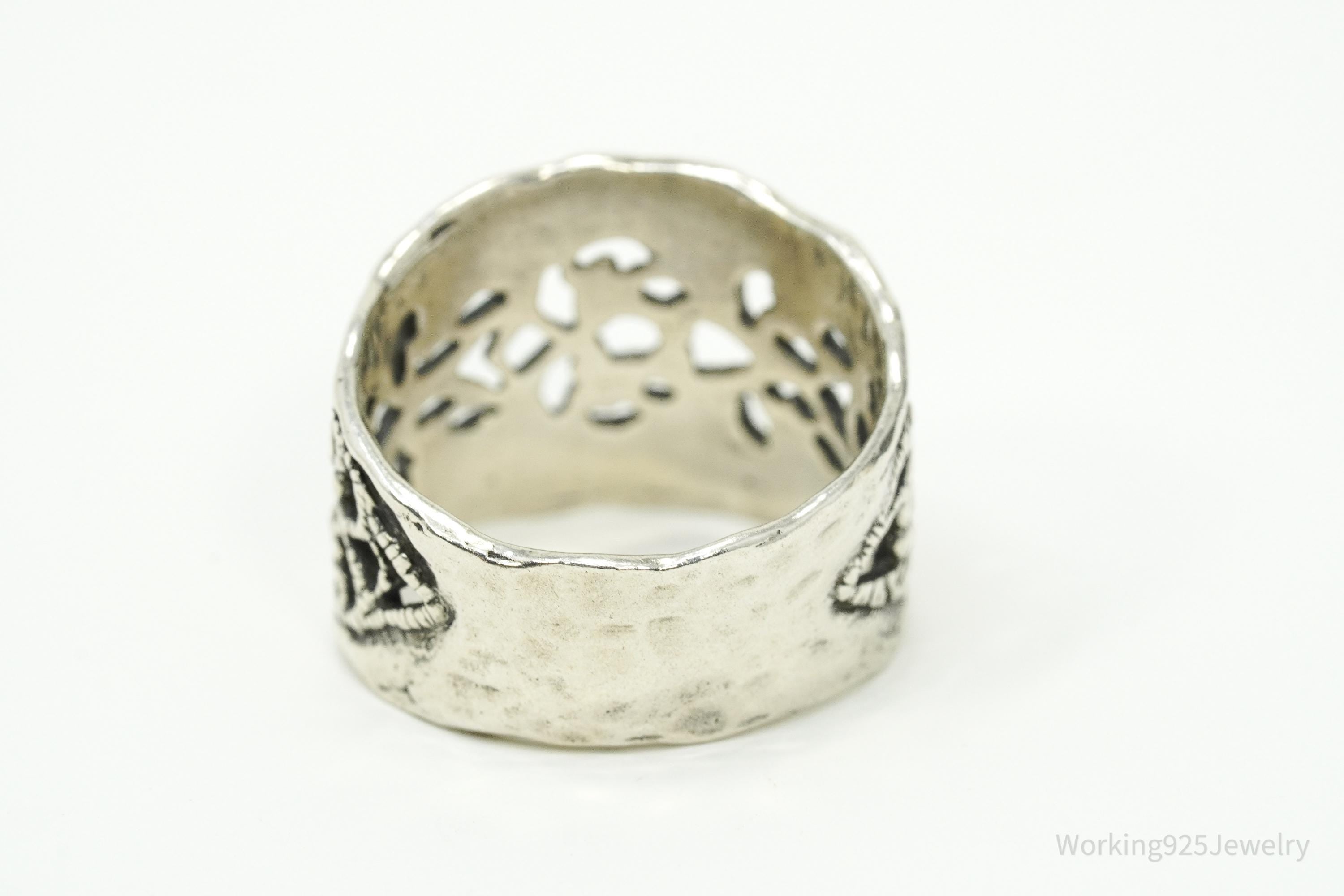 Vintage Designer Paz PZ Israel Sterling Silver Ring - Size 7