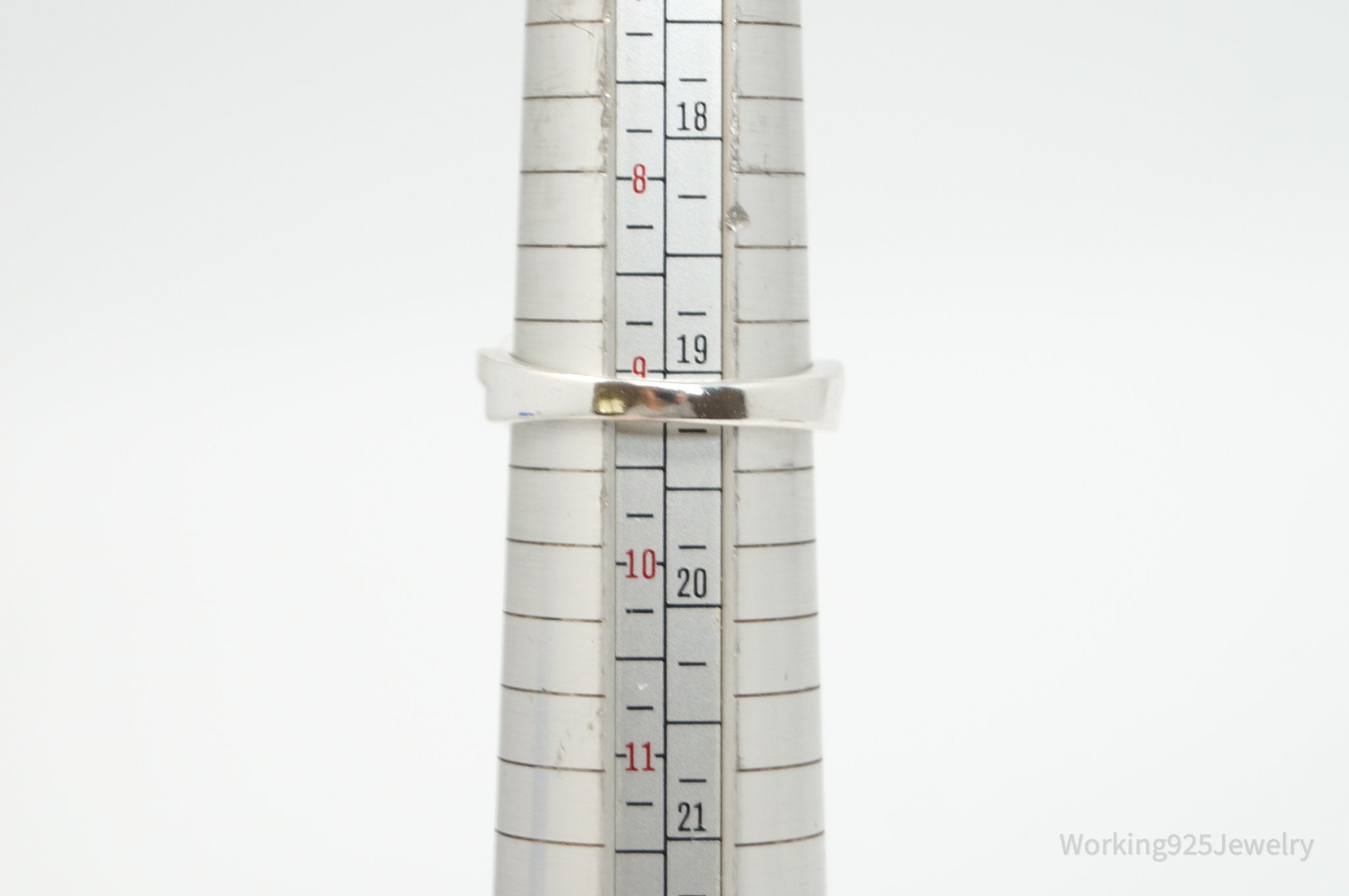 Vintage Cut Out Open Infinity Heart CZ Sterling Silver Statement Ring - Sz 9.25