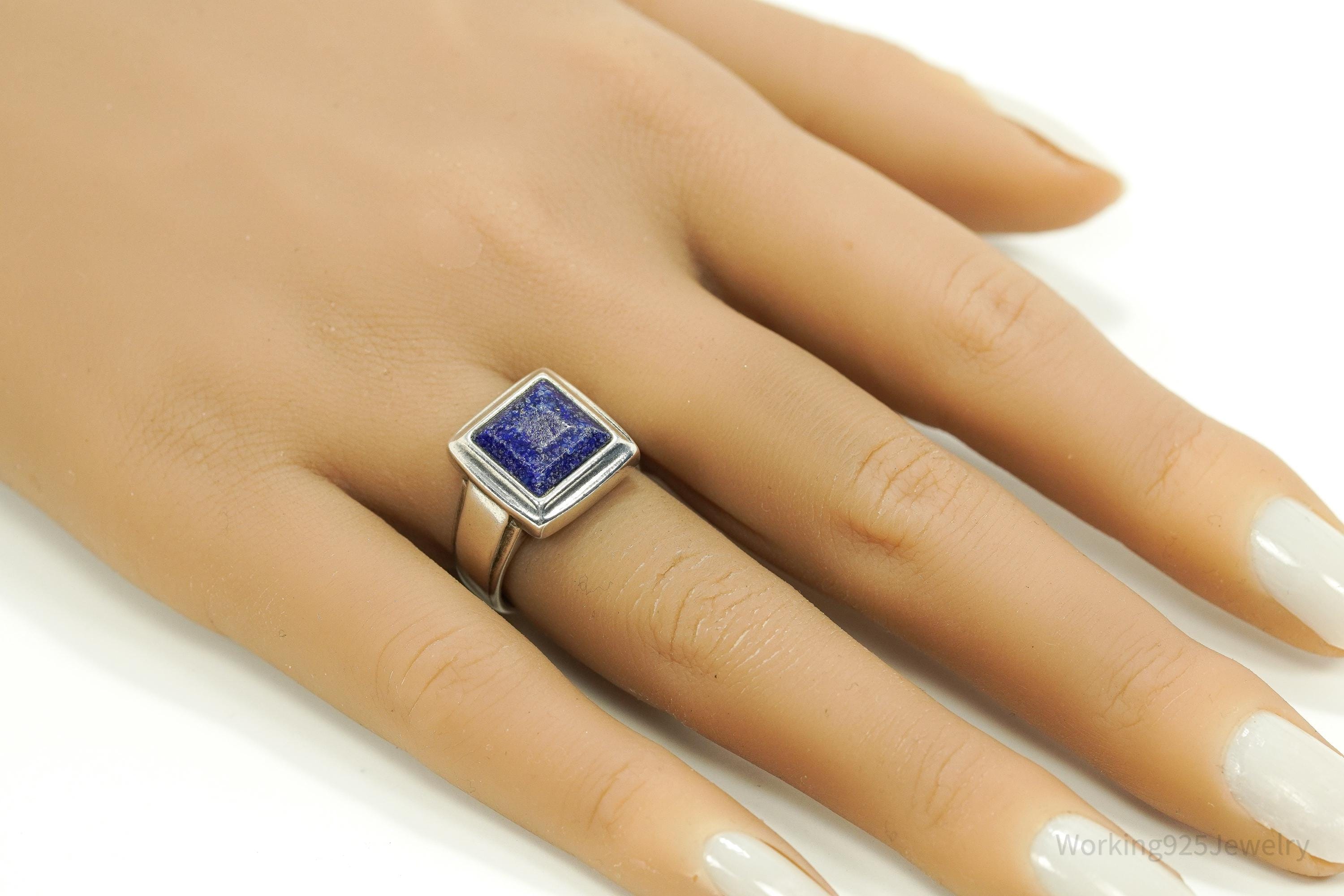 VTG Designer CCO Lapis Lazuli Sterling Silver Ring - SZ 7