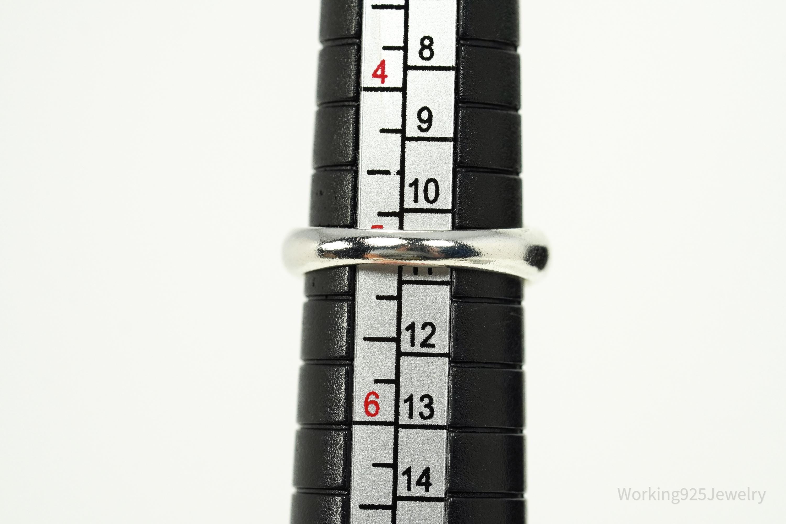 Vintage Silver Cross Cut Out Band Ring - Size 5