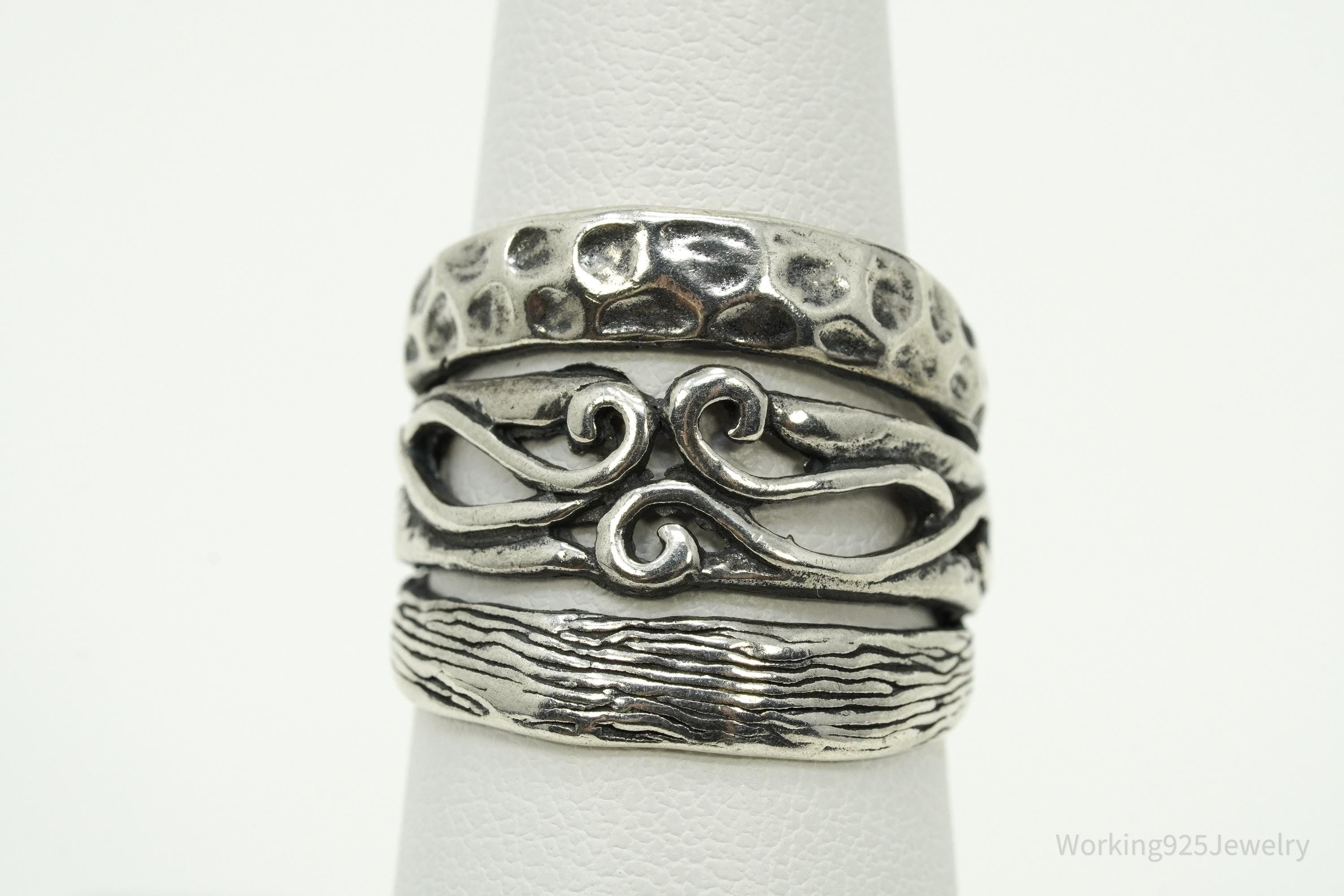 Vintage Shablool Didae Israel Sterling Silver Ring - Size 7.25