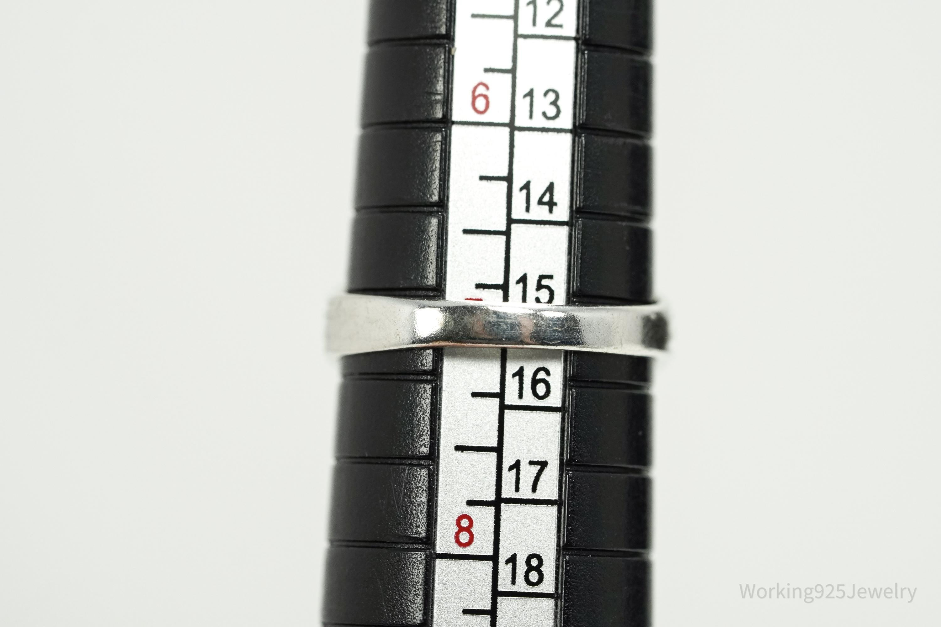 Vintage Cubic Zirconia Sterling Silver Ring - Size 7